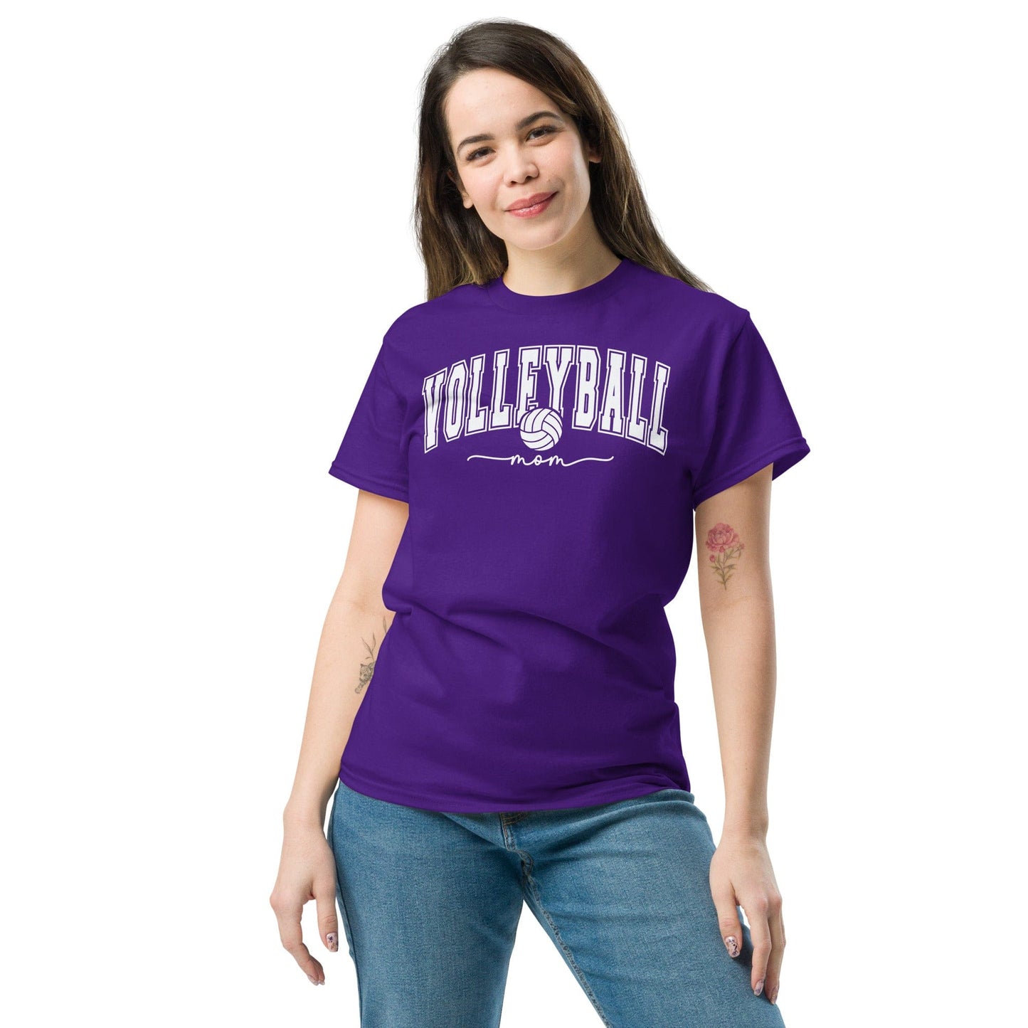 Classic Collegiate Volleyball Mom T-Shirt Spirit Gear Collective T-Shirt