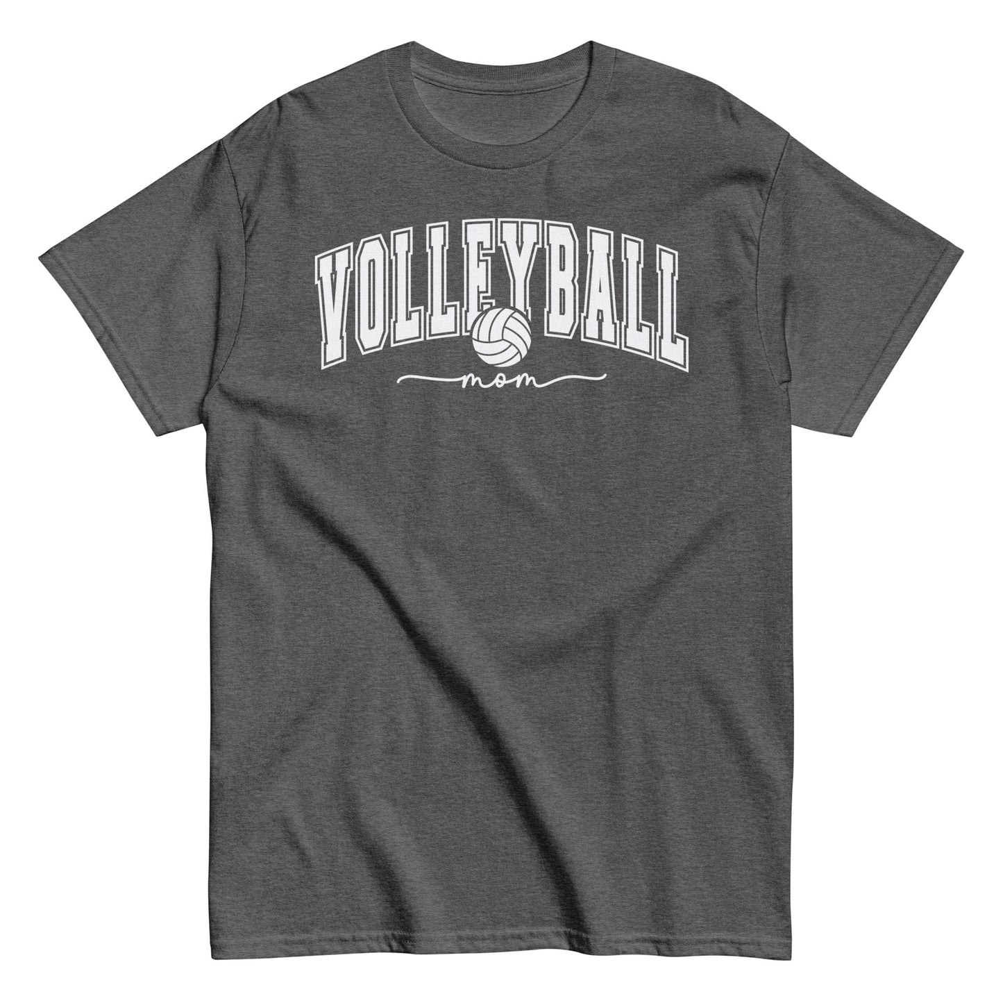 Classic Collegiate Volleyball Mom T-Shirt Dark Heather / S Spirit Gear Collective T-Shirt