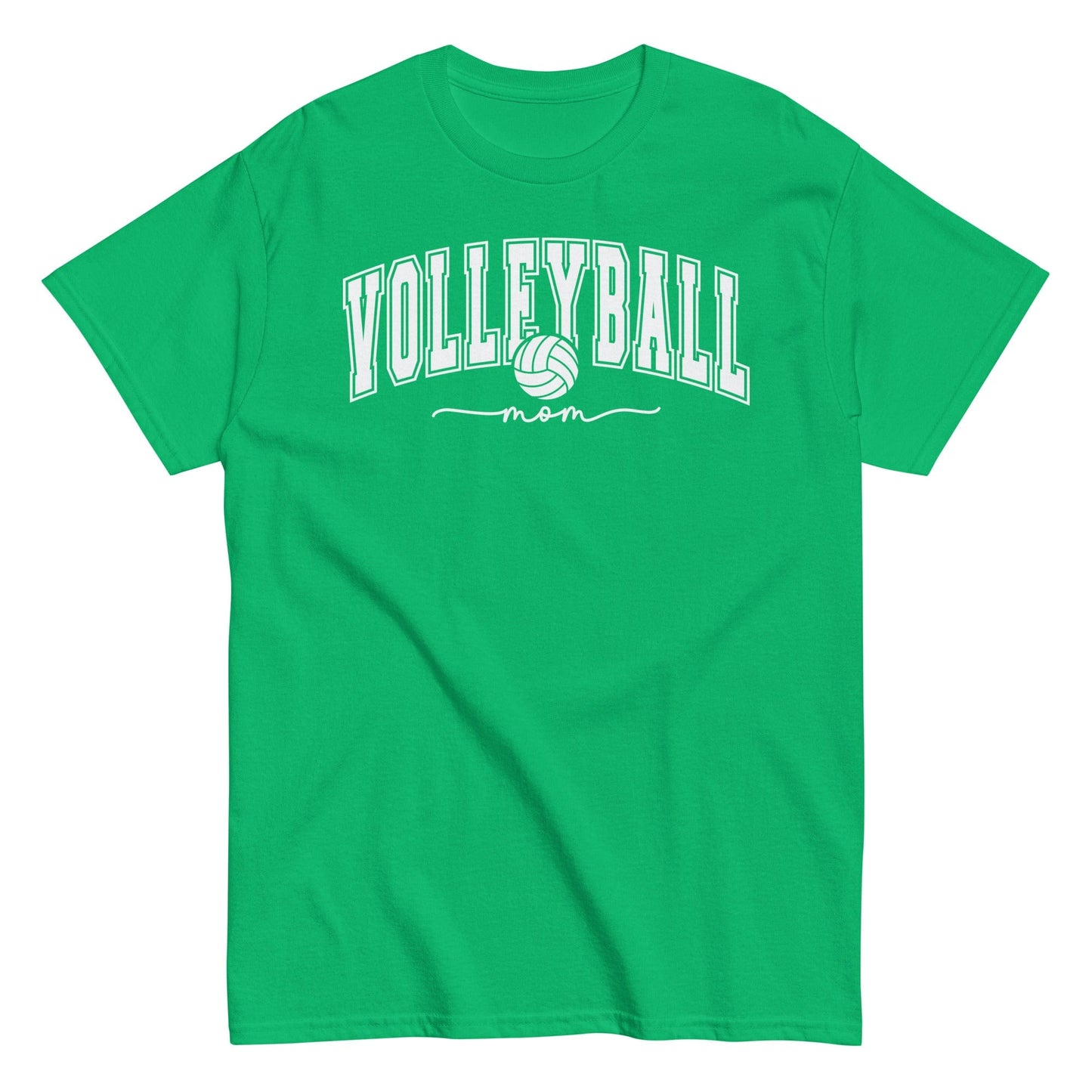 Classic Collegiate Volleyball Mom T-Shirt Irish Green / S Spirit Gear Collective T-Shirt
