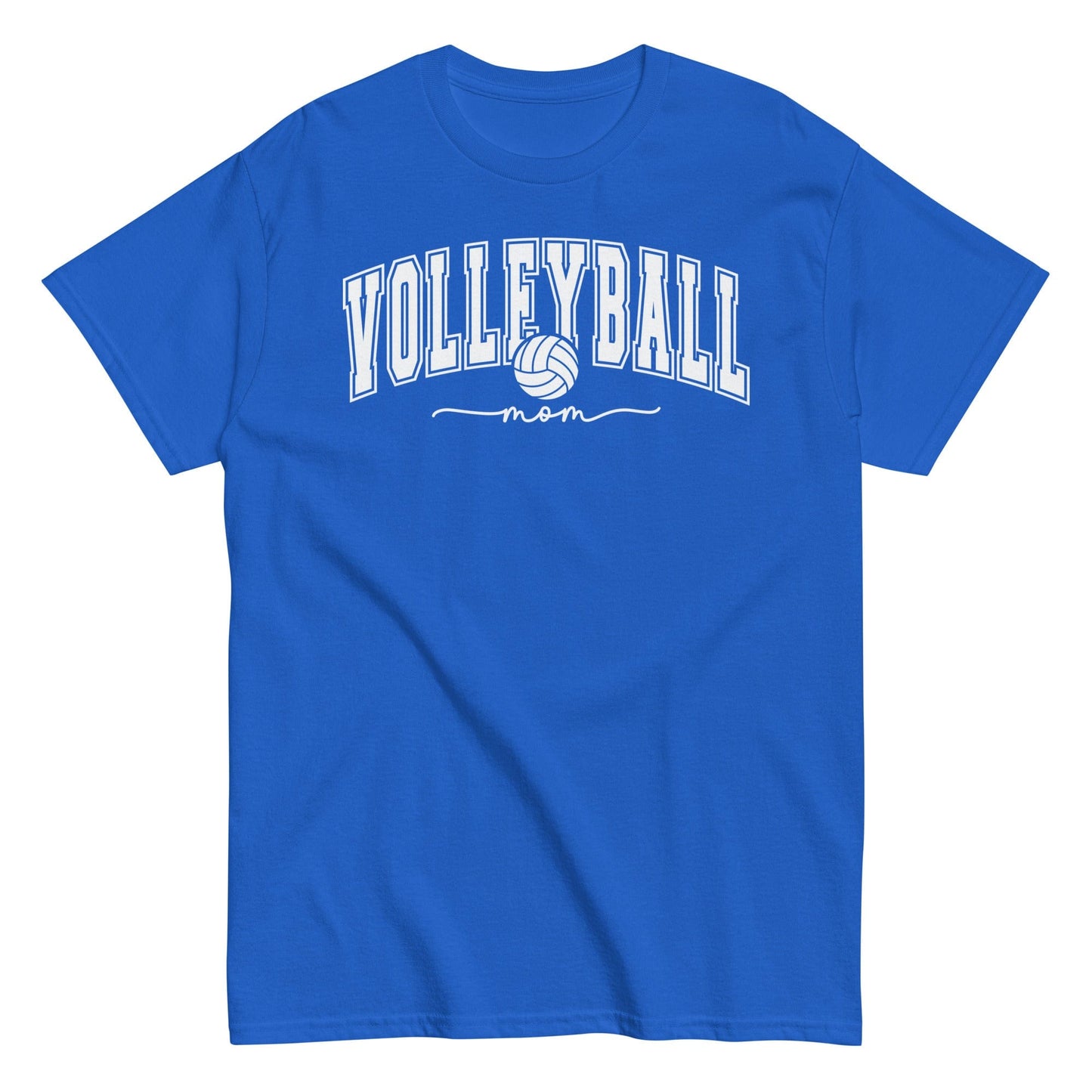 Classic Collegiate Volleyball Mom T-Shirt Royal / S Spirit Gear Collective T-Shirt