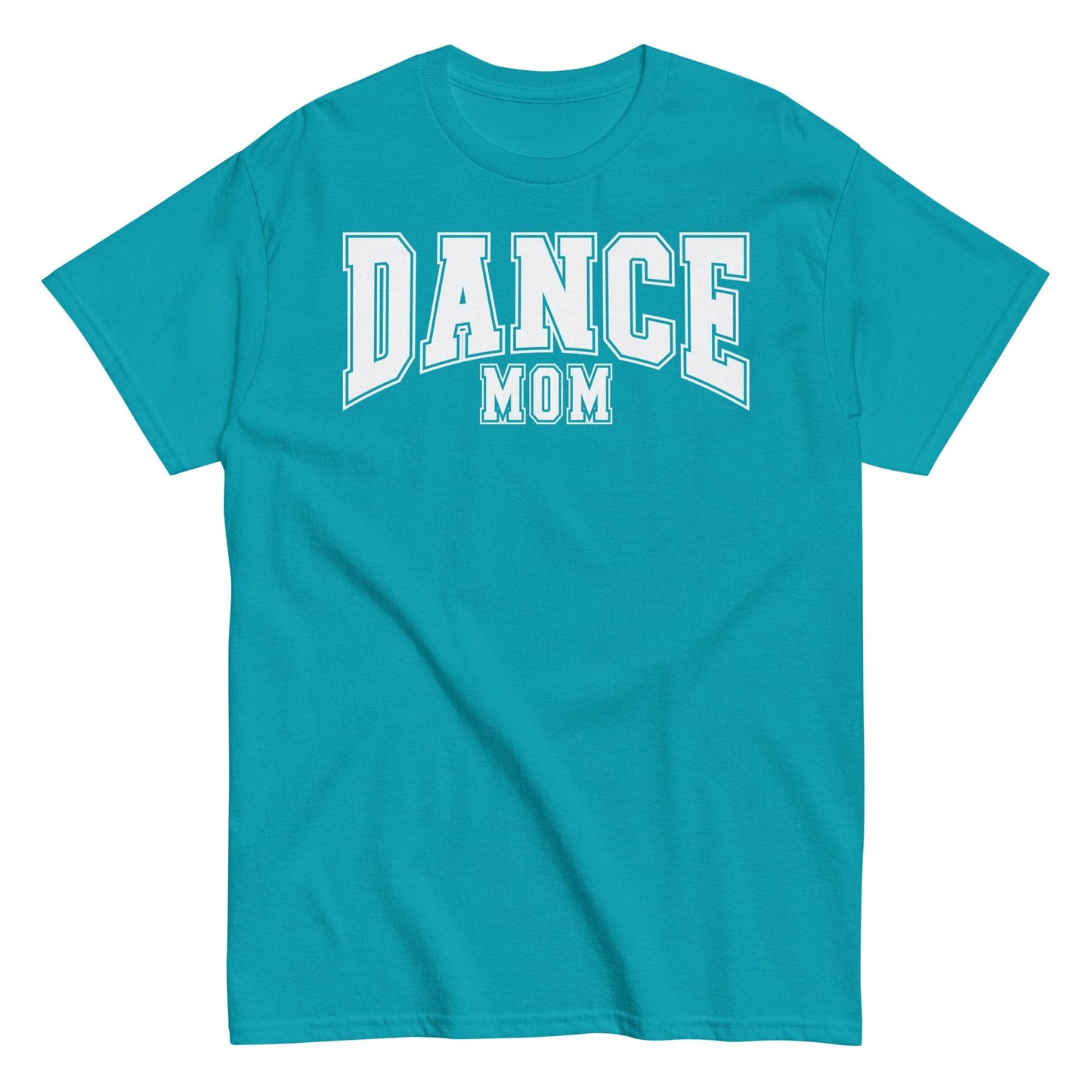 Classic Dance Mom Shirt | Bold Block Letter Dance Tee | Support Your Dancer in Style Tropical Blue / S Spirit Gear Collective T-Shirt