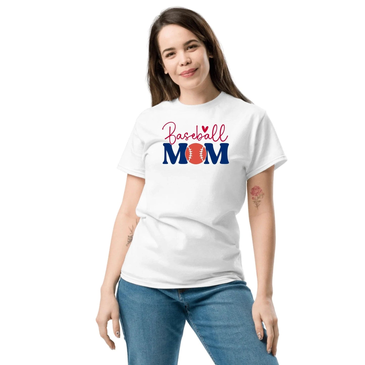 Custom Baseball Mom Shirt - Personalized Name & Jersey Number | Choose Front Graphic, Font & Color Spirit Gear Collective Custom Baseball Mom Shirt