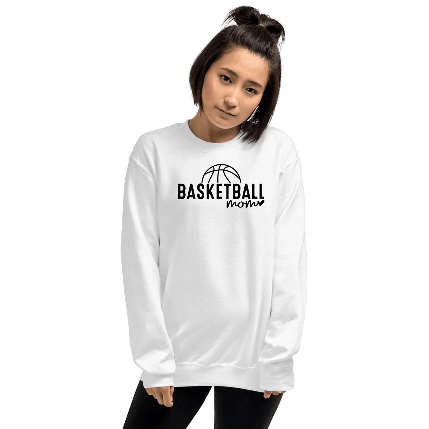 Custom Basketball Mom Sweatshirt - Personalized Name & Jersey Number | Choose Front Graphic, Font & Color Spirit Gear Collective Custom Sweatshirt