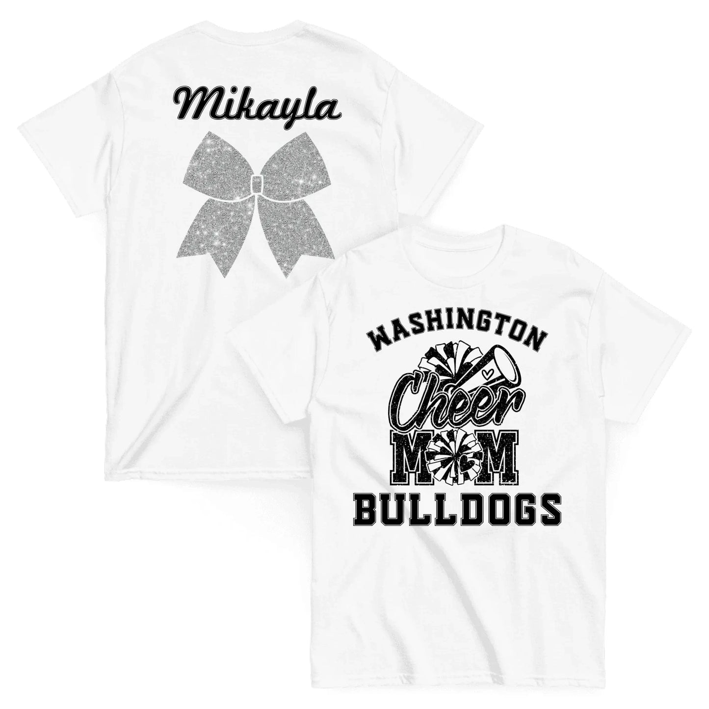 Custom Cheer Mom Shirt Custom Dance Cheer Mom Shirt / White / S Spirt Gear Collective Custom Cheer Mom Shirt