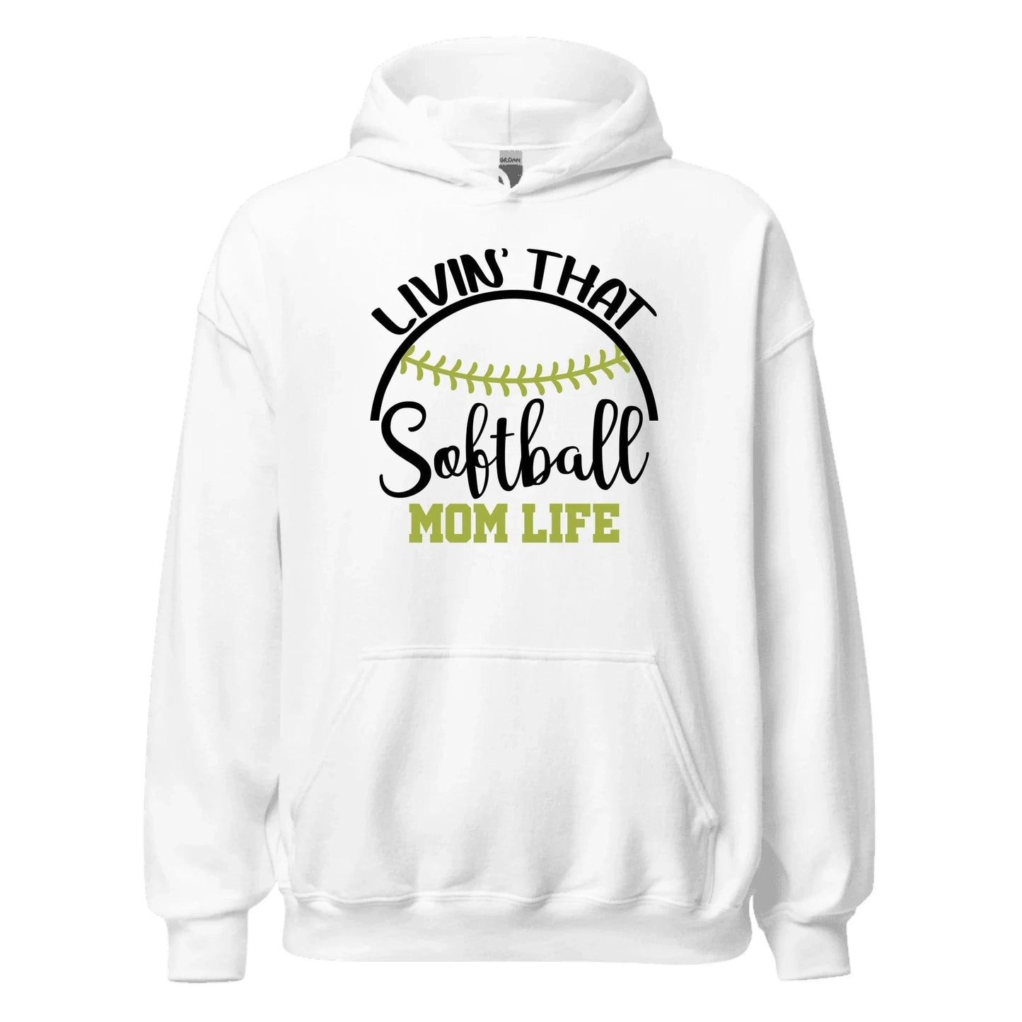 Custom Softball Mom Hoodie Custom Softball Mom Hoodie / White / 2XL Spirt Gear Collective Custom Softball Mom Hoodie