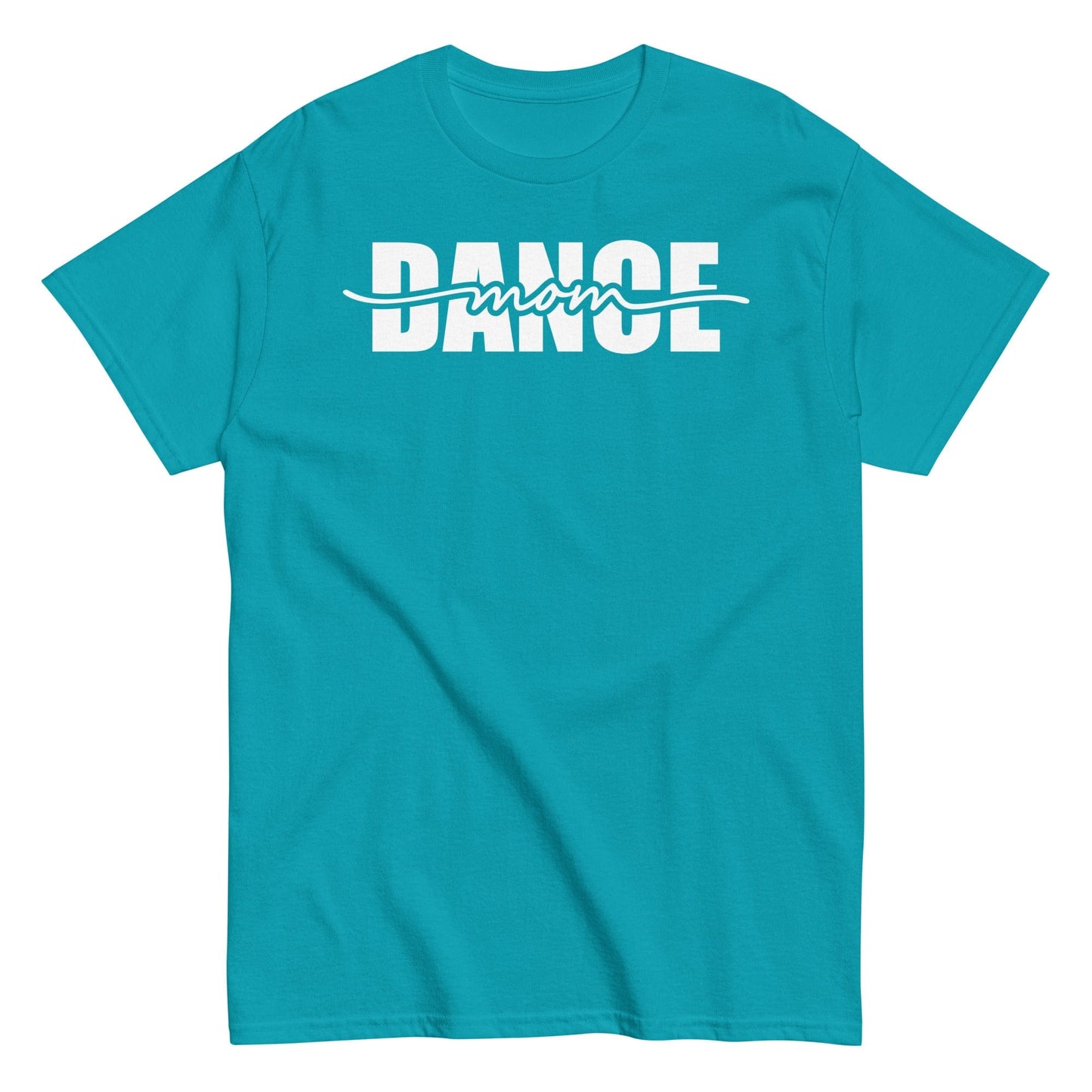 Dance Mom Bold Graphic T-Shirt – Strikethrough Style Tee Tropical Blue / S Spirit Gear Collective T-Shirt