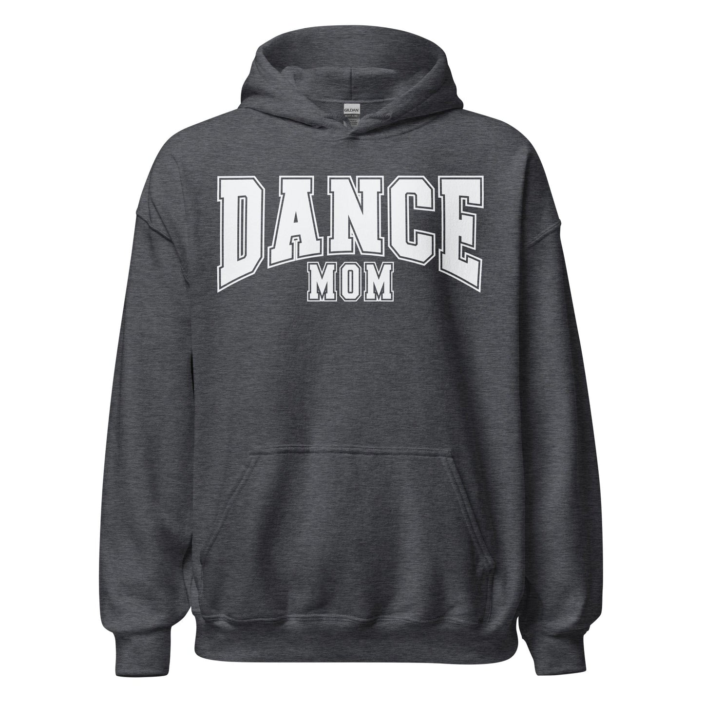 Dance Mom Hoodie | Bold Block Letter Pullover | Cozy Dance Parent Sweatshirt Dark Heather / S Spirit Gear Collective Hoodie