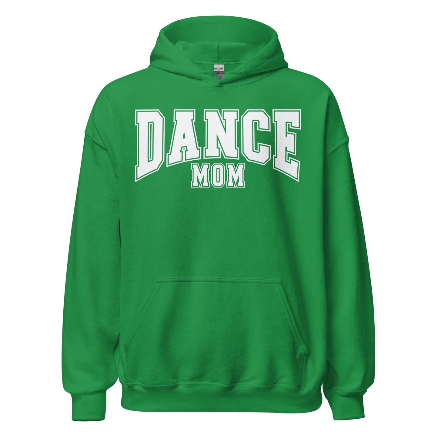 Dance Mom Hoodie | Bold Block Letter Pullover | Cozy Dance Parent Sweatshirt Irish Green / S Spirit Gear Collective Hoodie