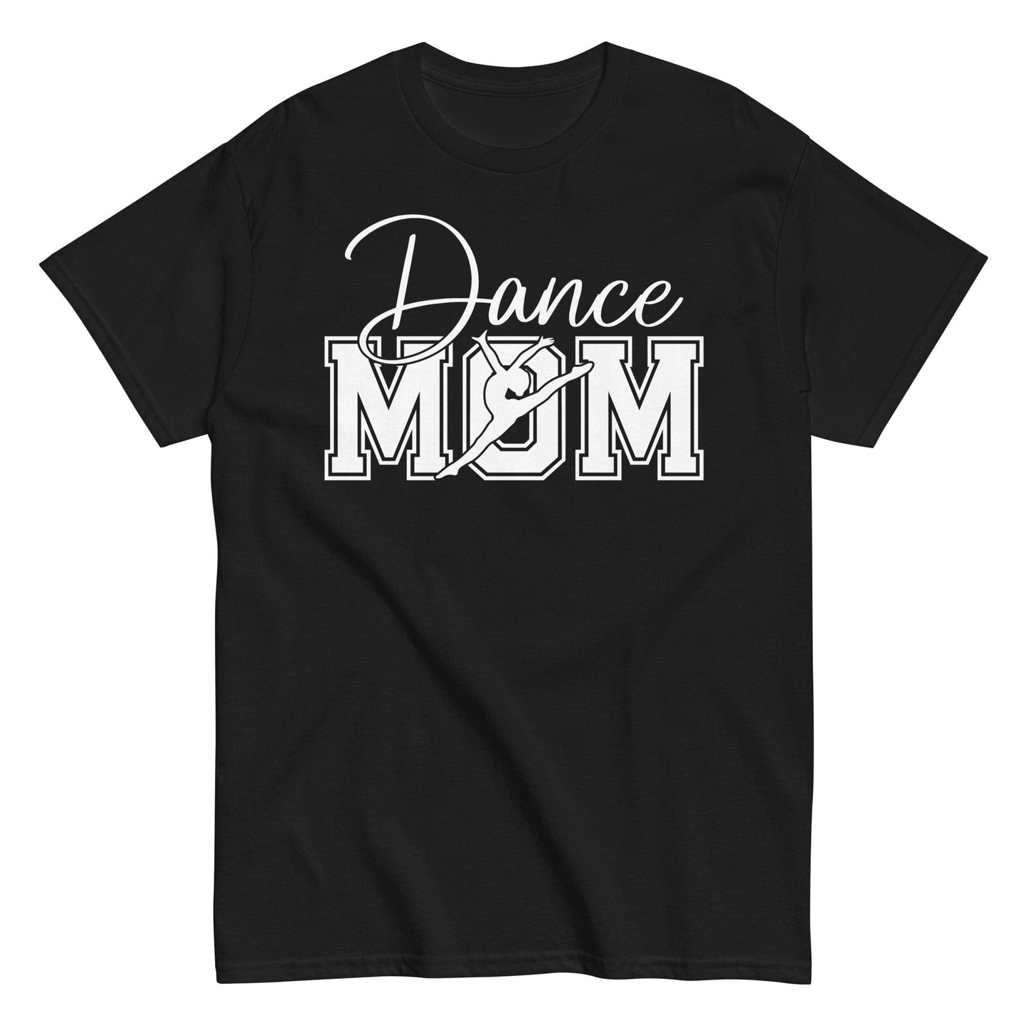 Dance Mom Varsity Style T-Shirt | Bold Lettering with Silhouette Graphic Black / S Spirit Gear Collective T-Shirt