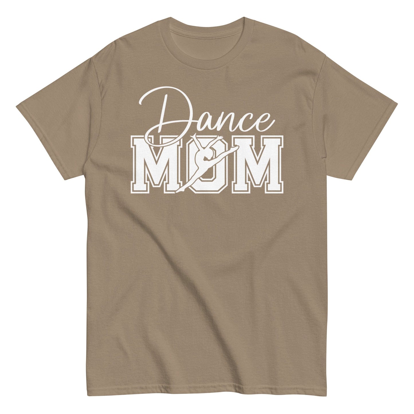 Dance Mom Varsity Style T-Shirt | Bold Lettering with Silhouette Graphic Brown Savana / S Spirit Gear Collective T-Shirt