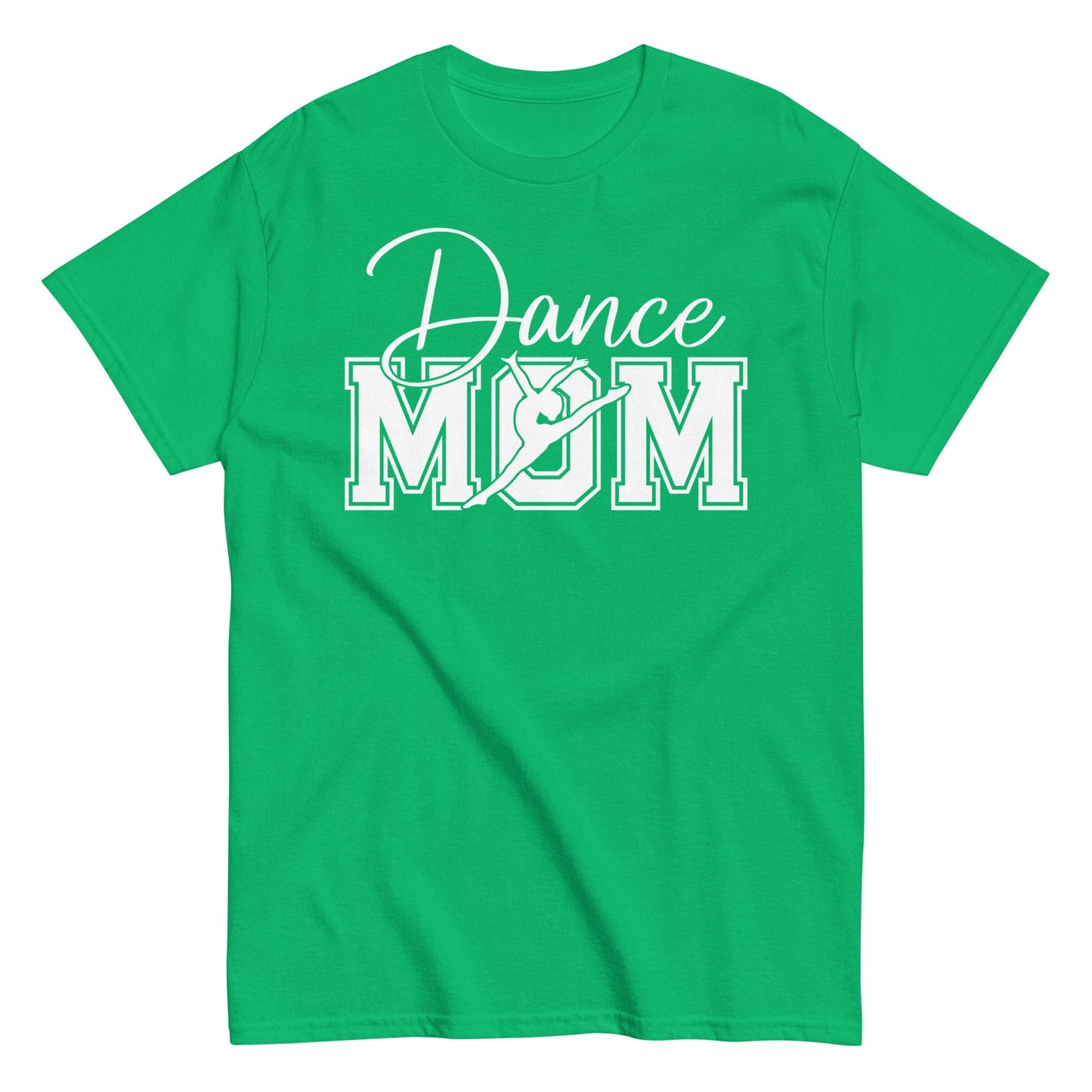 Dance Mom Varsity Style T-Shirt | Bold Lettering with Silhouette Graphic Irish Green / S Spirit Gear Collective T-Shirt