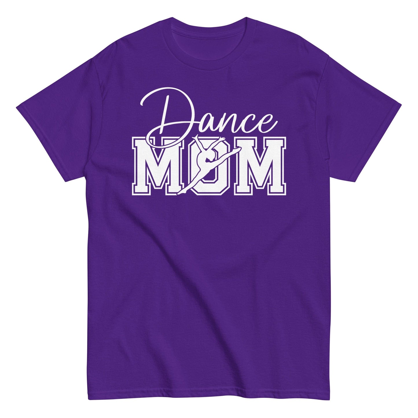 Dance Mom Varsity Style T-Shirt | Bold Lettering with Silhouette Graphic Purple / S Spirit Gear Collective T-Shirt
