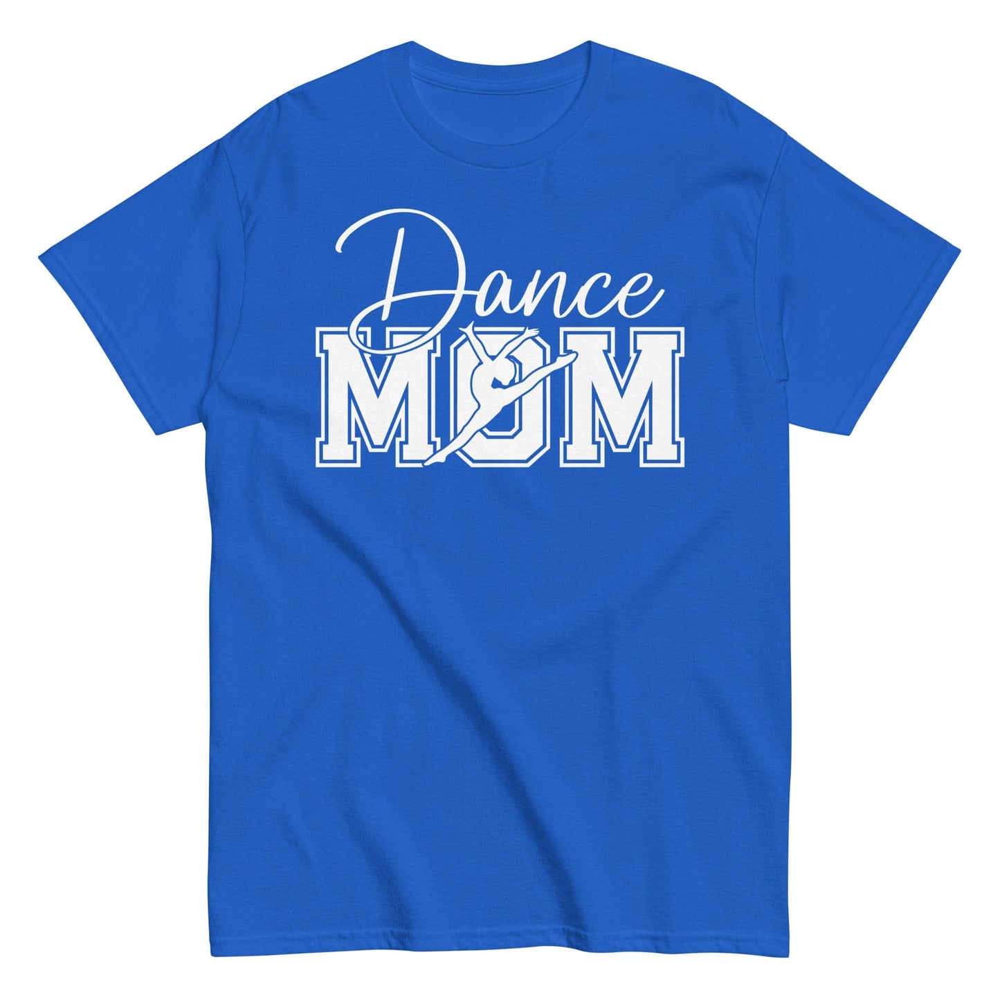 Dance Mom Varsity Style T-Shirt | Bold Lettering with Silhouette Graphic Royal / S Spirit Gear Collective T-Shirt