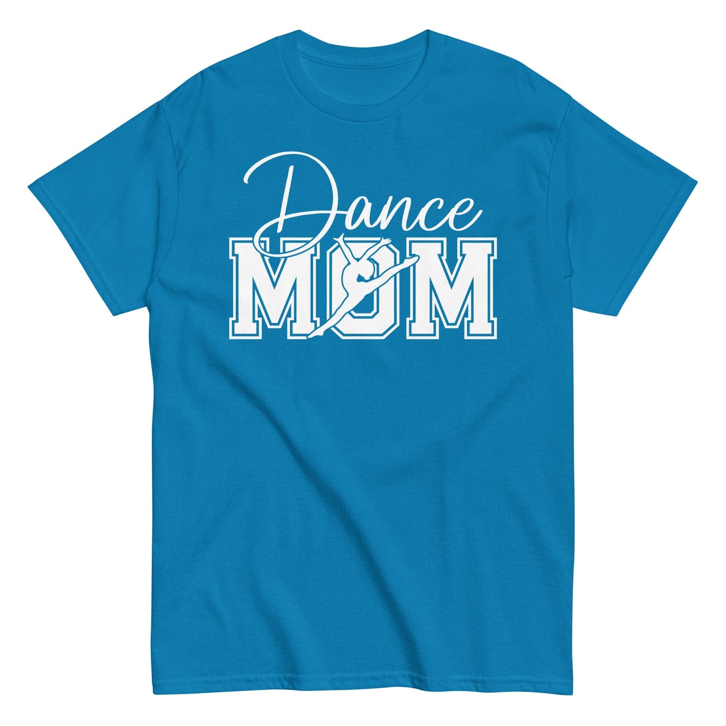 Dance Mom Varsity Style T-Shirt | Bold Lettering with Silhouette Graphic Sapphire / S Spirit Gear Collective T-Shirt