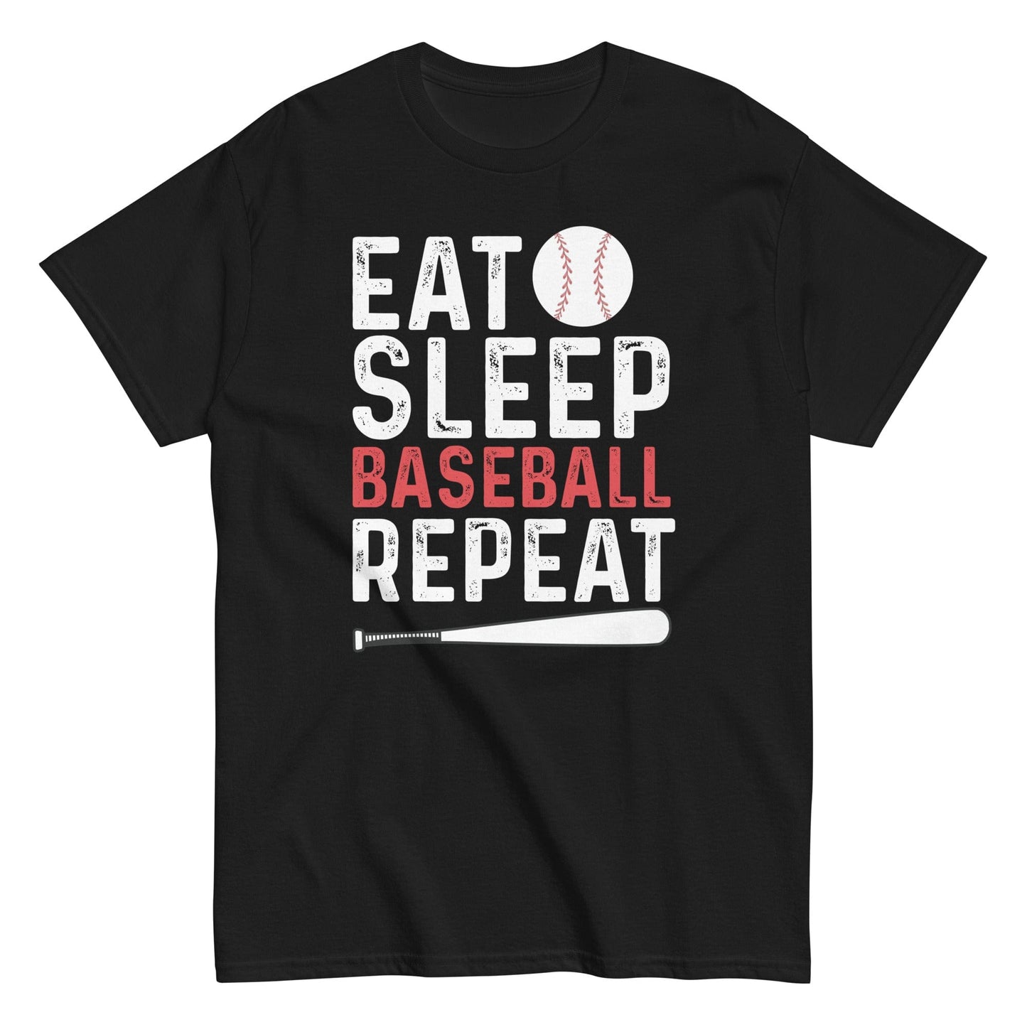 Eat Sleep Baseball Repeat Shirt Black / S Spirit Gear Collective T-Shirt