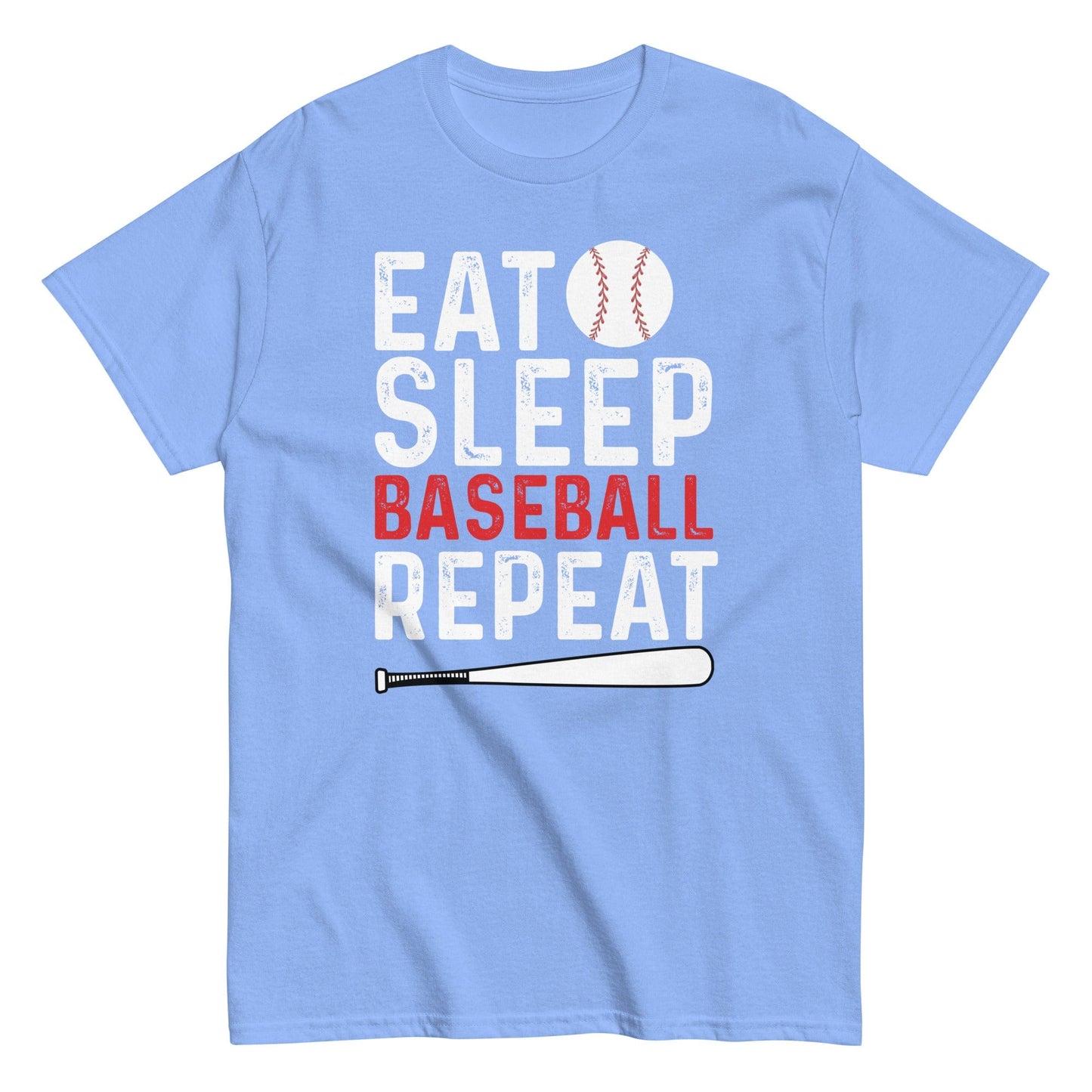 Eat Sleep Baseball Repeat Shirt Carolina Blue / S Spirit Gear Collective T-Shirt