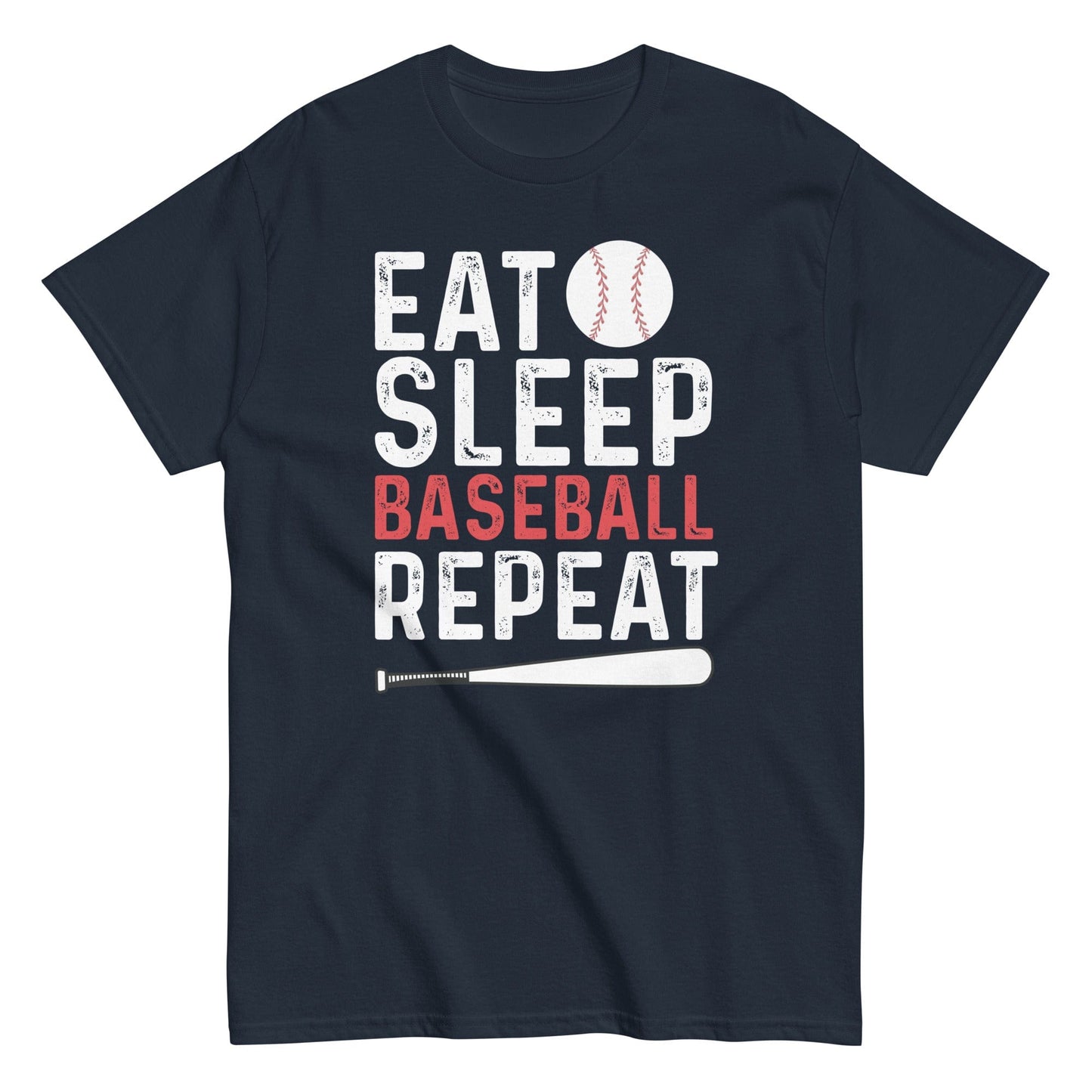 Eat Sleep Baseball Repeat Shirt Navy / S Spirit Gear Collective T-Shirt