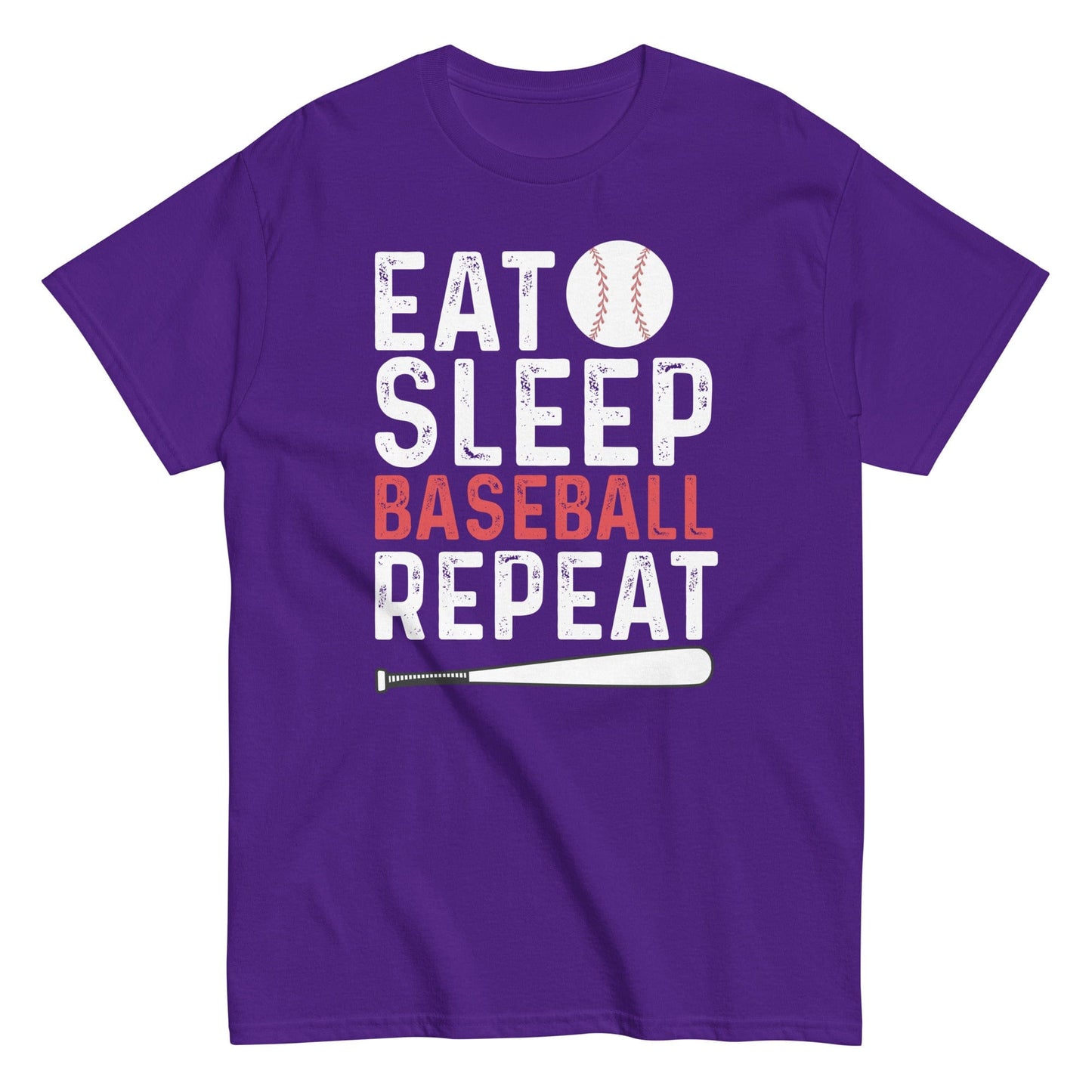 Eat Sleep Baseball Repeat Shirt Purple / S Spirit Gear Collective T-Shirt