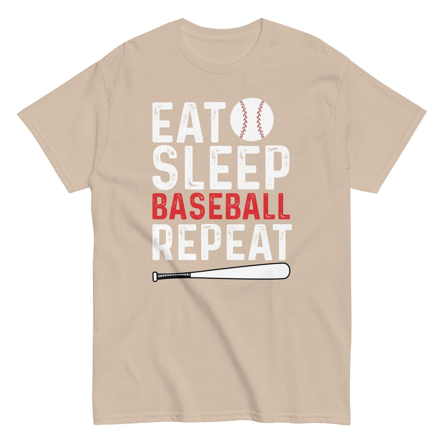 Eat Sleep Baseball Repeat Shirt Sand / S Spirit Gear Collective T-Shirt