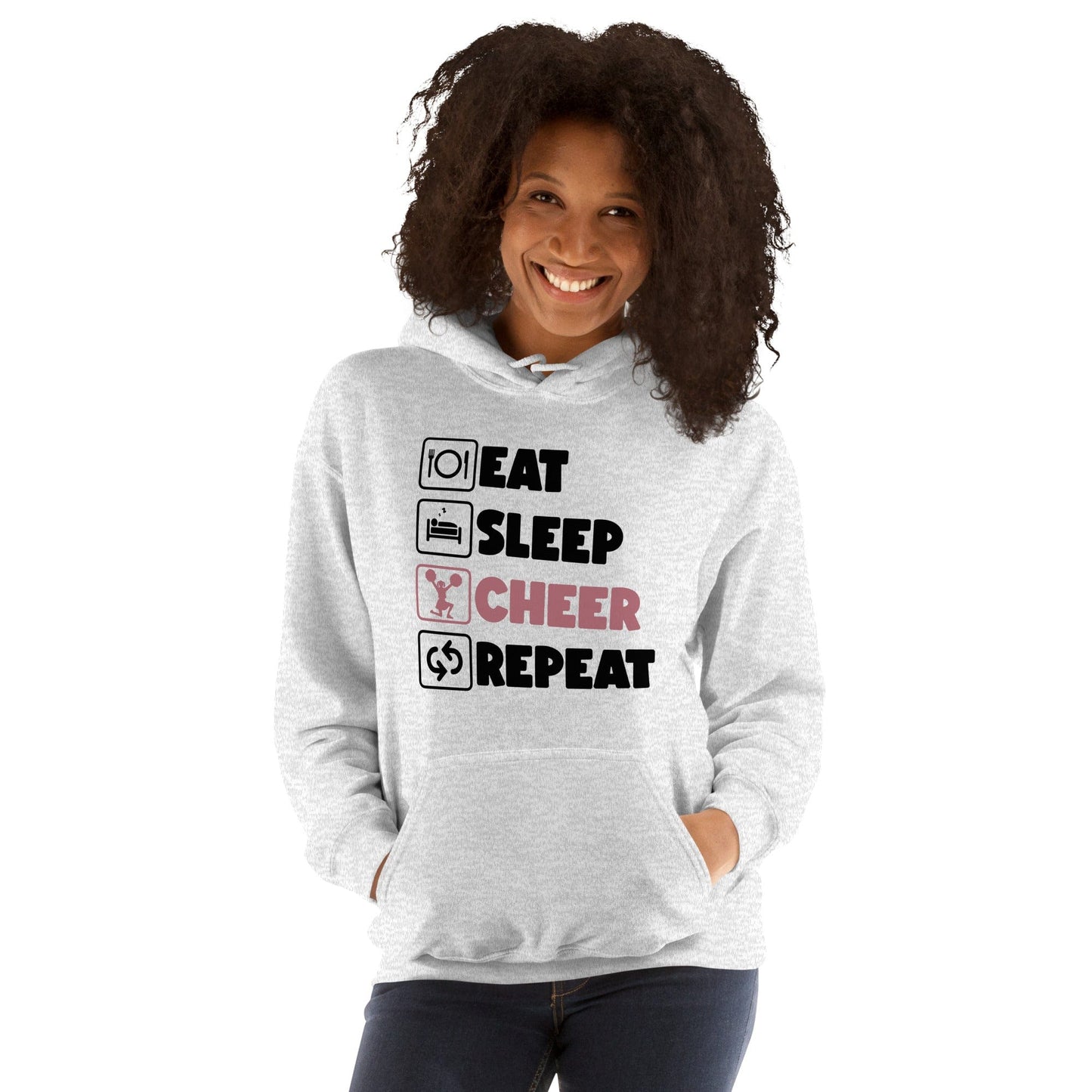 Eat Sleep Cheer Repeat Hoodie Spirit Gear Collective Hoodie