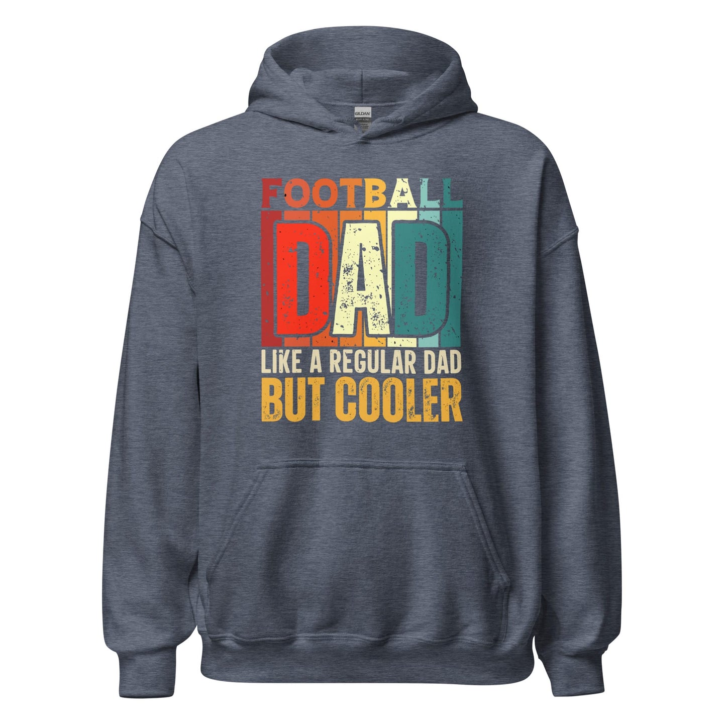 Football Dad Hoodie – Like a Regular Dad But Cooler Heather Sport Dark Navy / S Spirit Gear Collective Hoodie