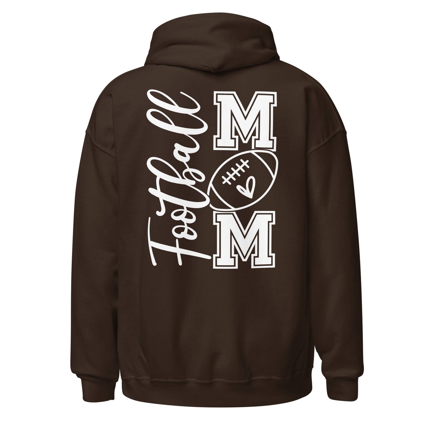 Football Mom Hoodie (back) Dark Chocolate / S Spirit Gear Collective Hoodie