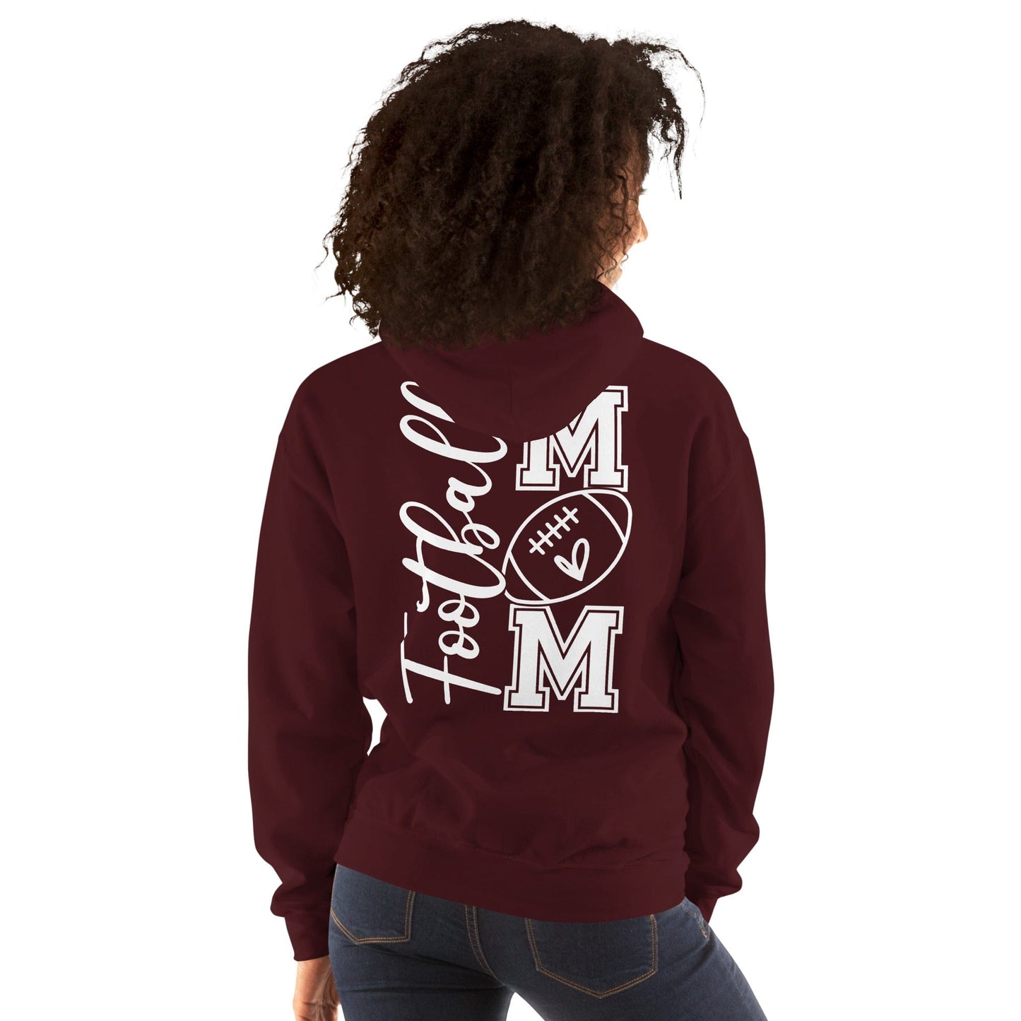 Football Mom Hoodie (back) Spirit Gear Collective Hoodie