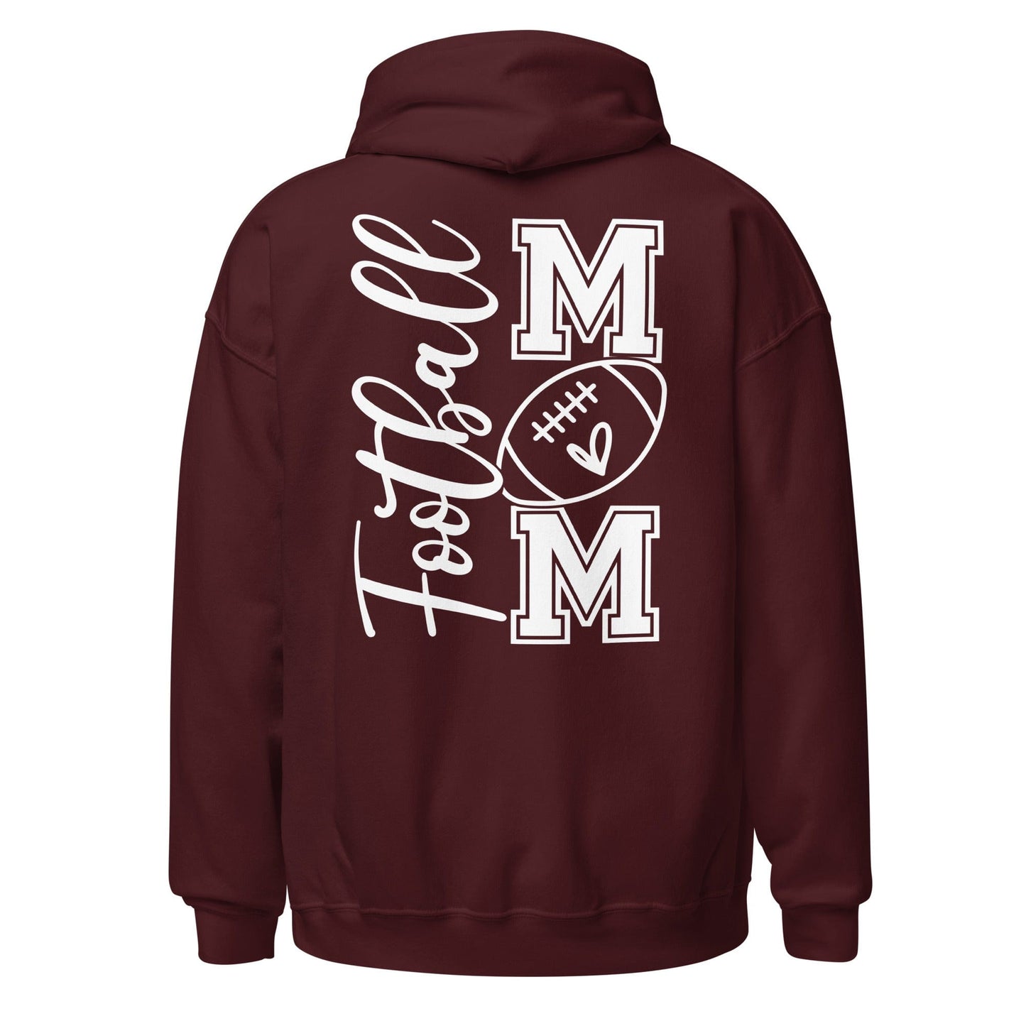 Football Mom Hoodie (back) Maroon / S Spirit Gear Collective Hoodie