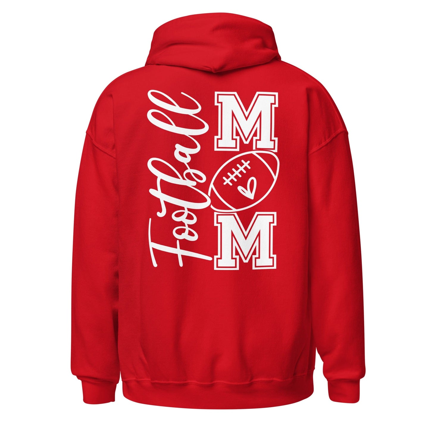 Football Mom Hoodie (back) Red / S Spirit Gear Collective Hoodie