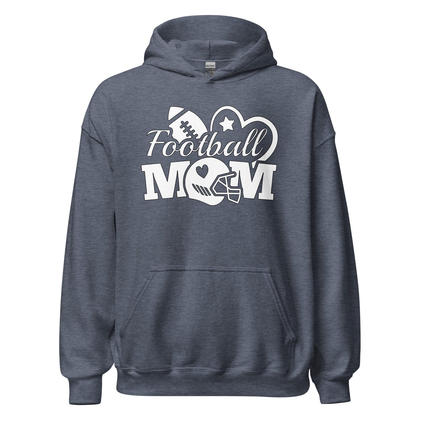 Football Mom Hoodie Heather Sport Dark Navy / S Spirit Gear Collective Hoodie