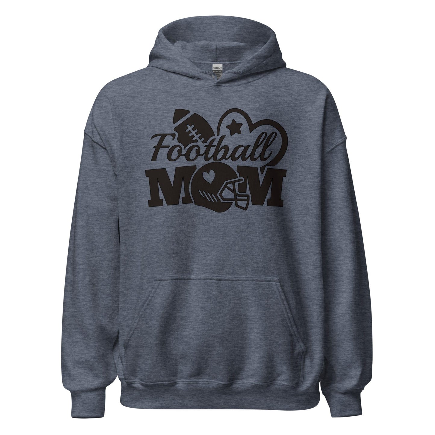 Football Mom Hoodie Heather Sport Dark Navy / S Spirit Gear Collective Hoodie