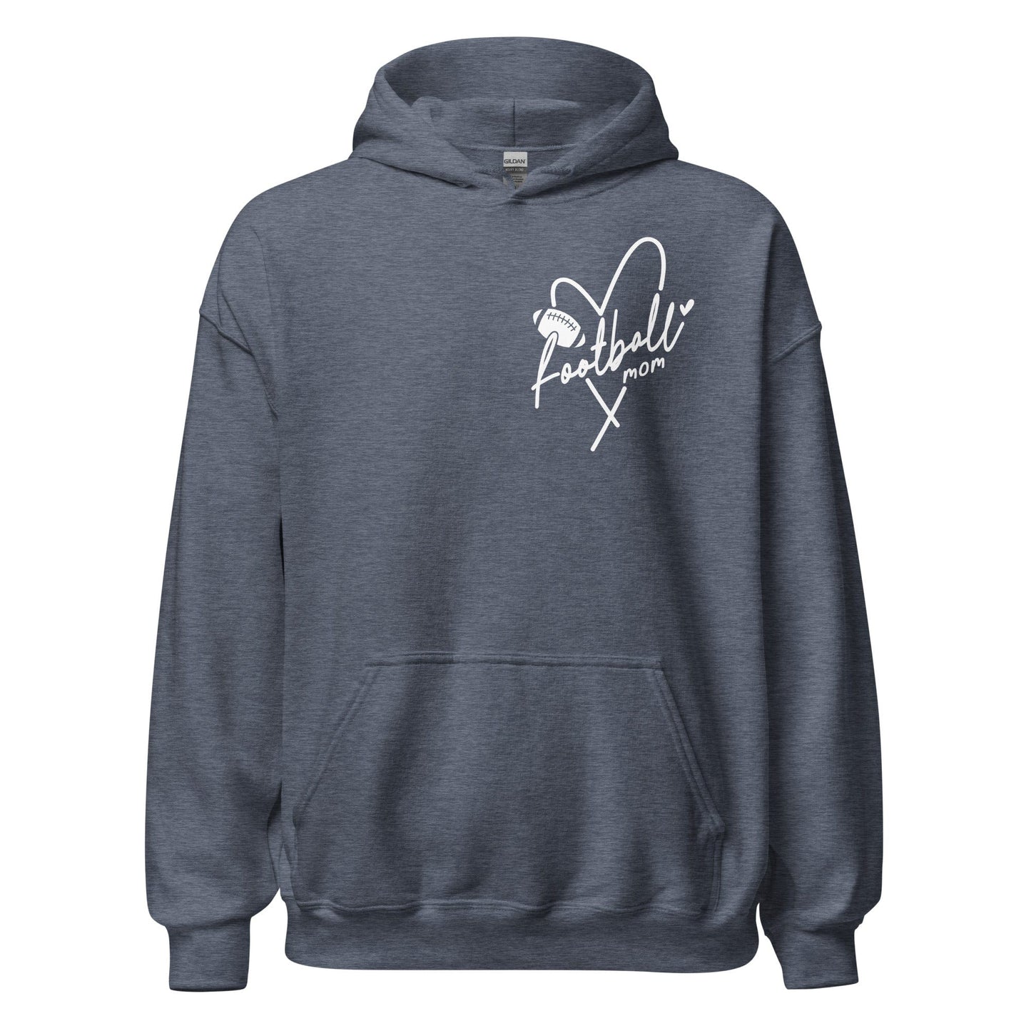 Football Mom Hoodie Heather Sport Dark Navy / S Spirit Gear Collective Hoodie