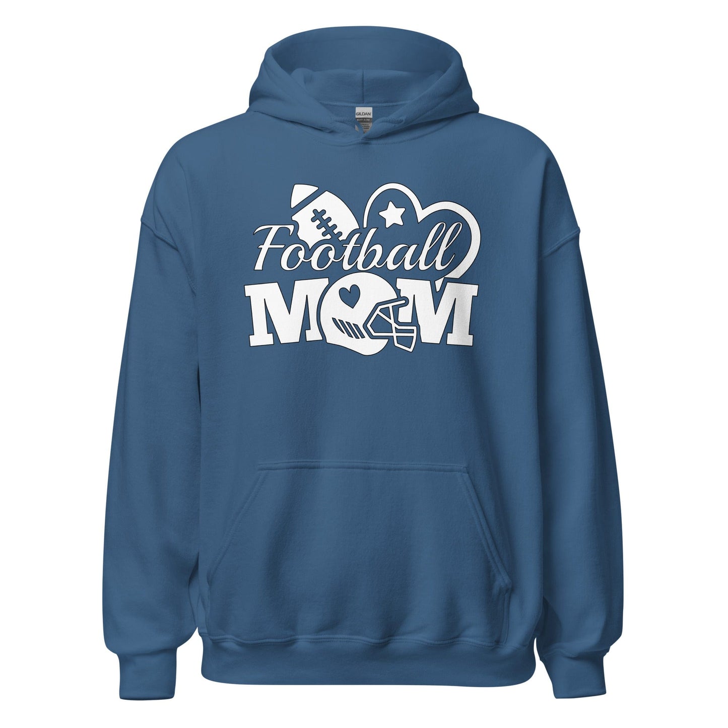 Football Mom Hoodie Indigo Blue / S Spirit Gear Collective Hoodie
