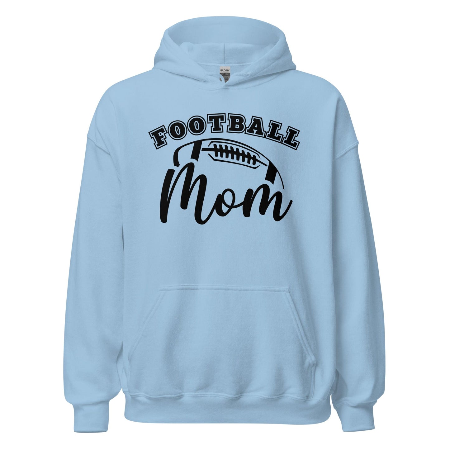 Football Mom Hoodie Light Blue / S Spirit Gear Collective Hoodie