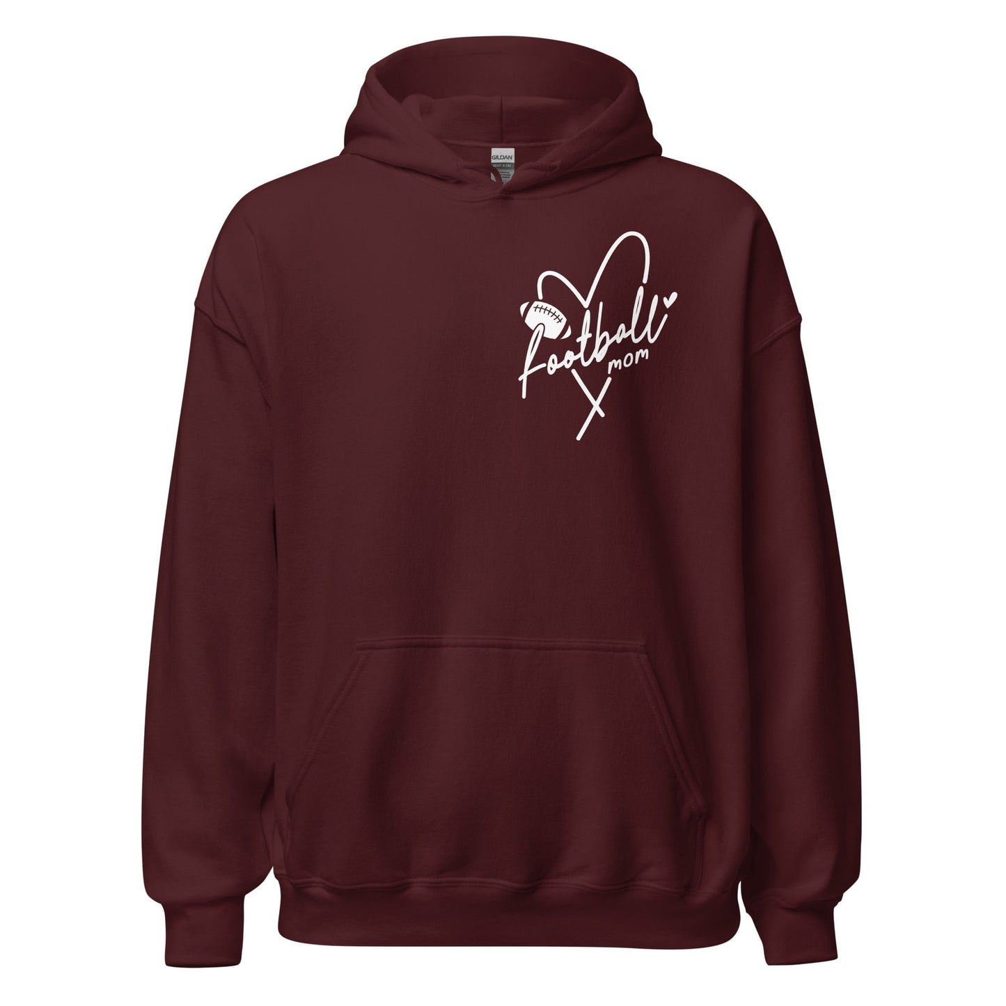 Football Mom Hoodie Maroon / S Spirit Gear Collective Hoodie