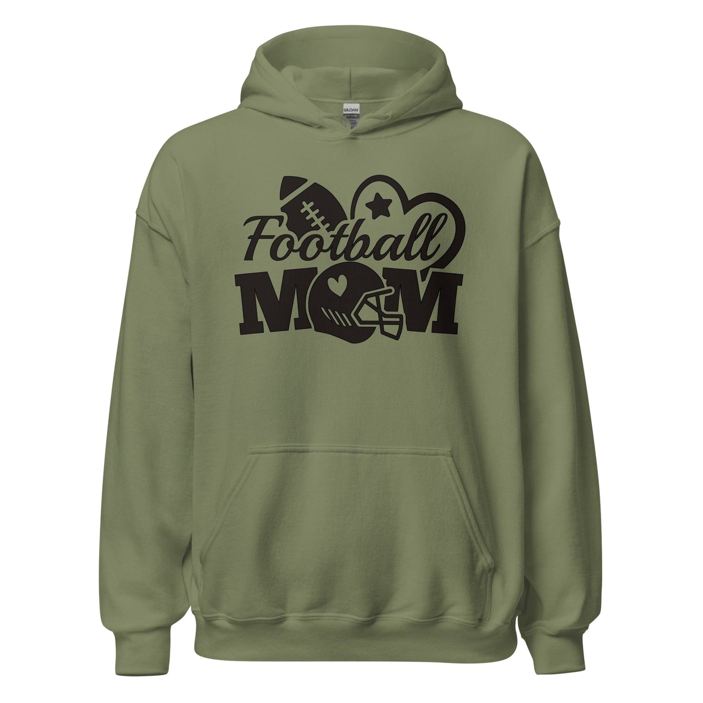 Football Mom Hoodie Military Green / S Spirit Gear Collective Hoodie