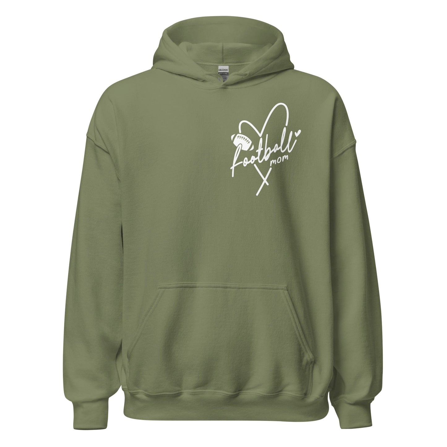Football Mom Hoodie Military Green / S Spirit Gear Collective Hoodie