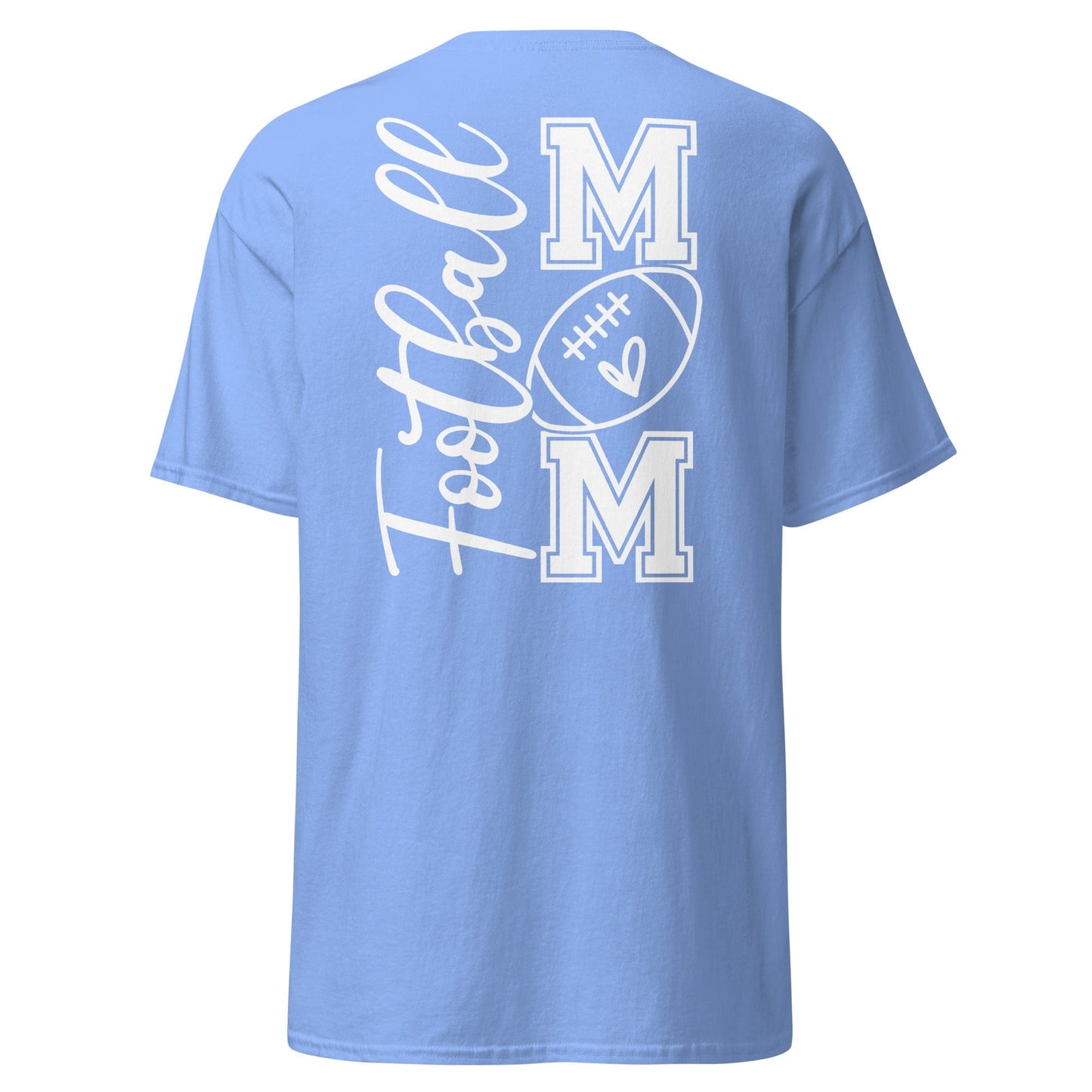 Football Mom Shirt (back) Carolina Blue / S Spirit Gear Collective T-Shirt