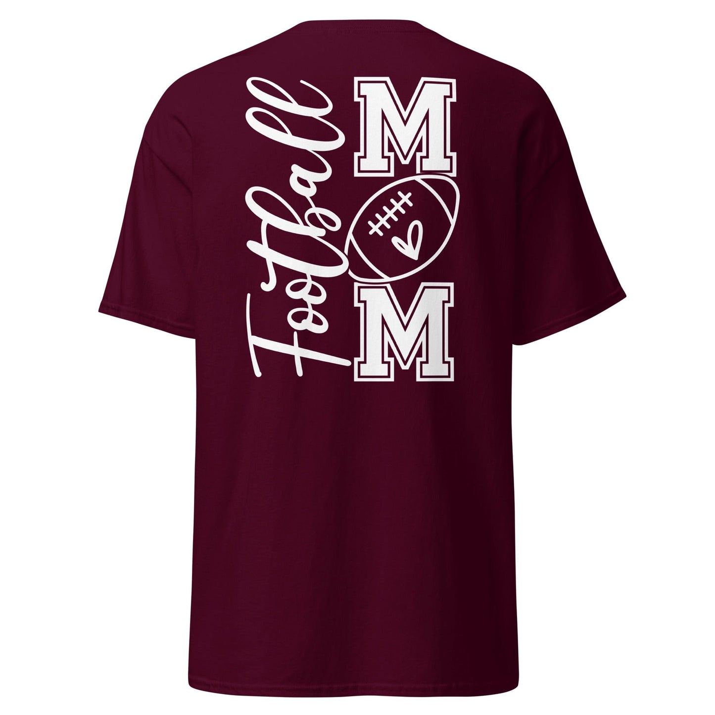 Football Mom Shirt (back) Maroon / S Spirit Gear Collective T-Shirt