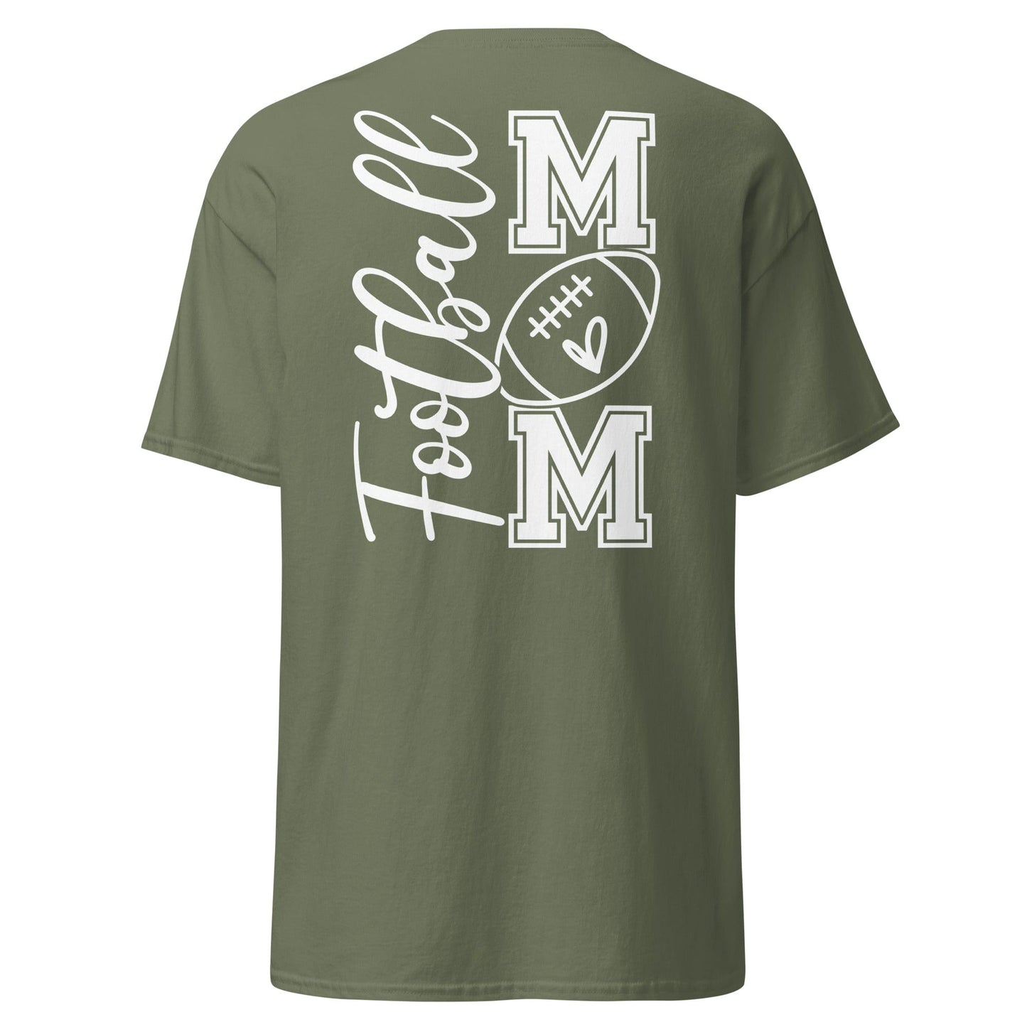 Football Mom Shirt (back) Military Green / S Spirit Gear Collective T-Shirt