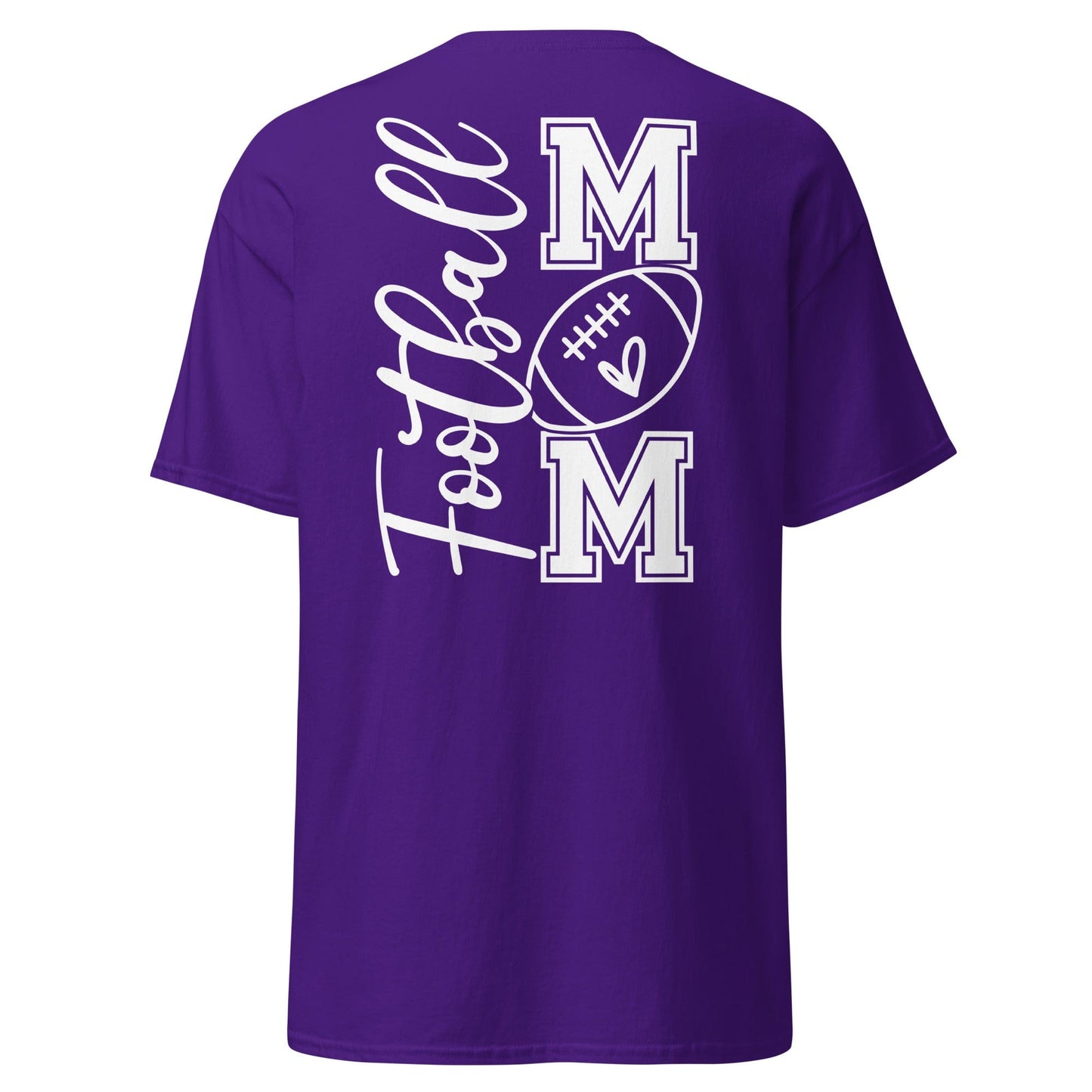 Football Mom Shirt (back) Purple / S Spirit Gear Collective T-Shirt