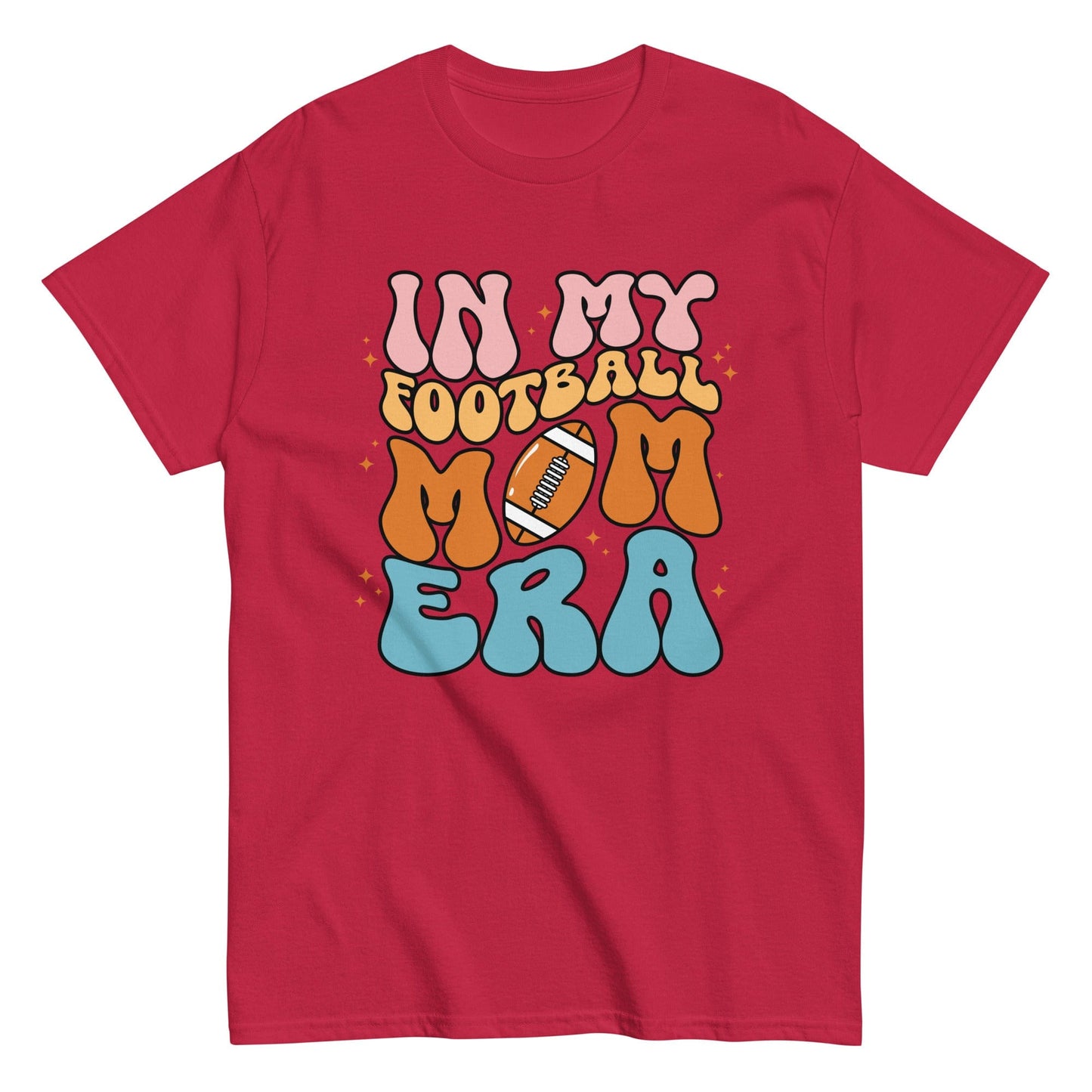 Football Mom Shirt (Colorful) Cardinal / S Spirit Gear Collective T-Shirt