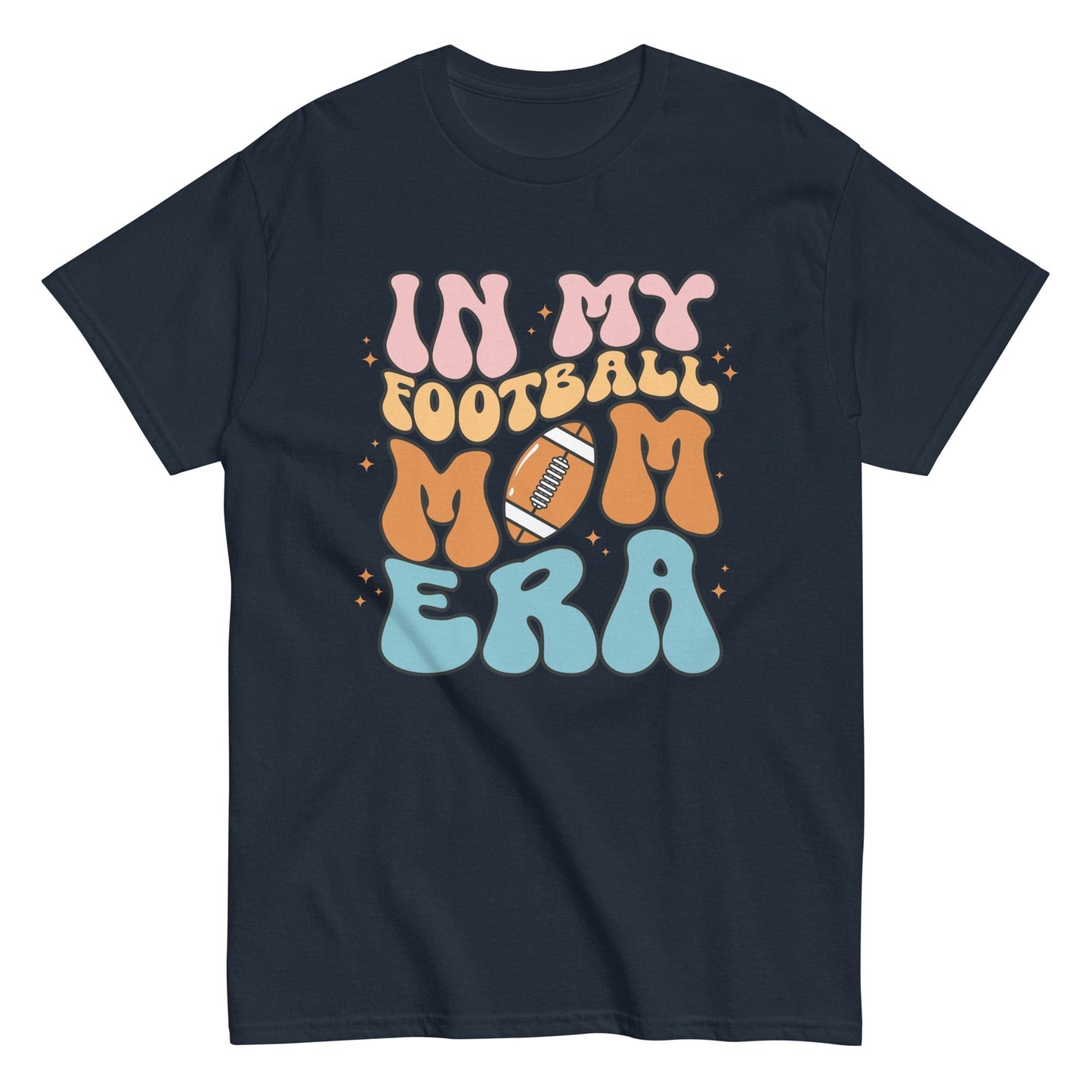 Football Mom Shirt (Colorful) Navy / S Spirit Gear Collective T-Shirt