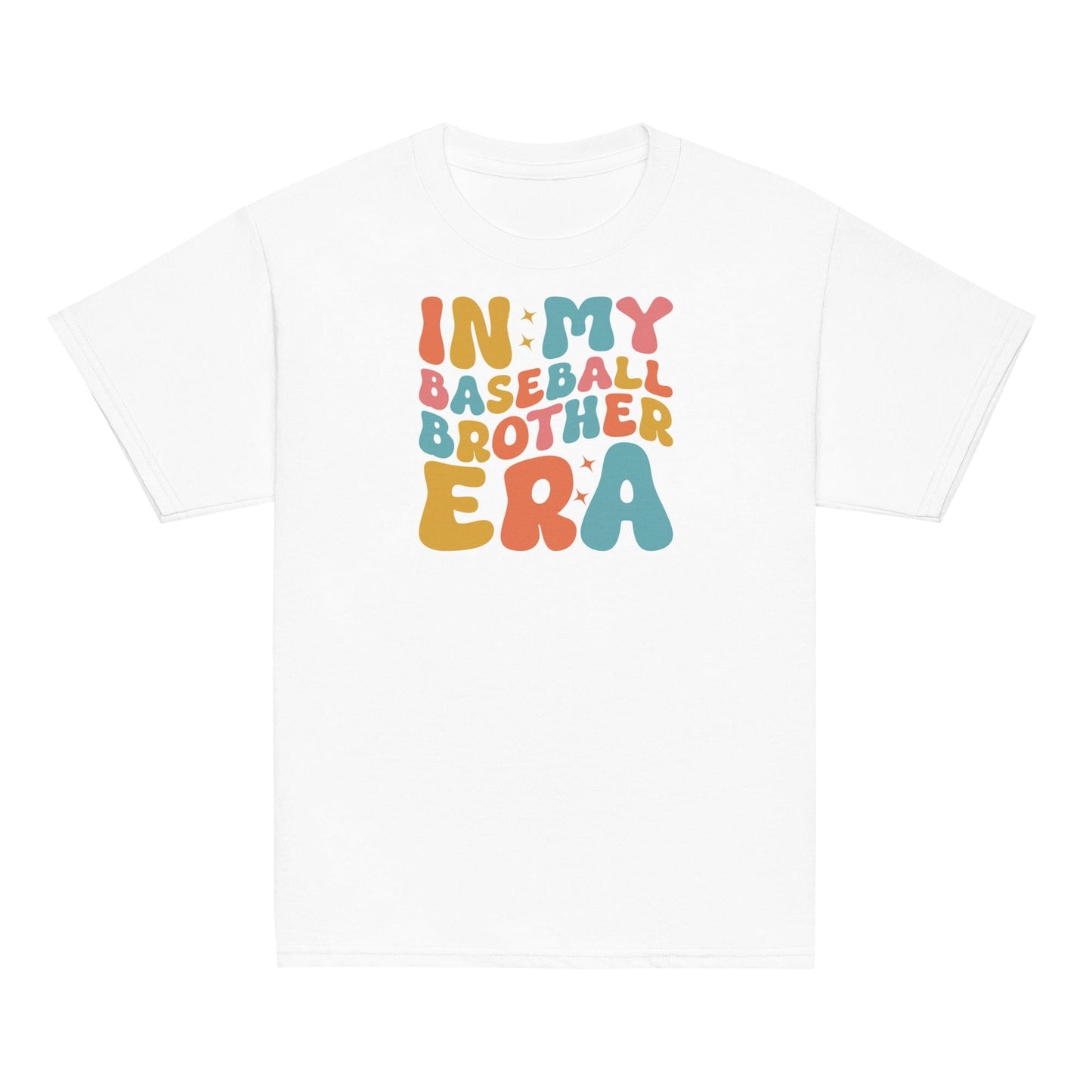 In My Baseball Brother Era Shirt – Trendy Baseball Sibling Tee White / XS Spirit Gear Collective Baseball Brother Shirt