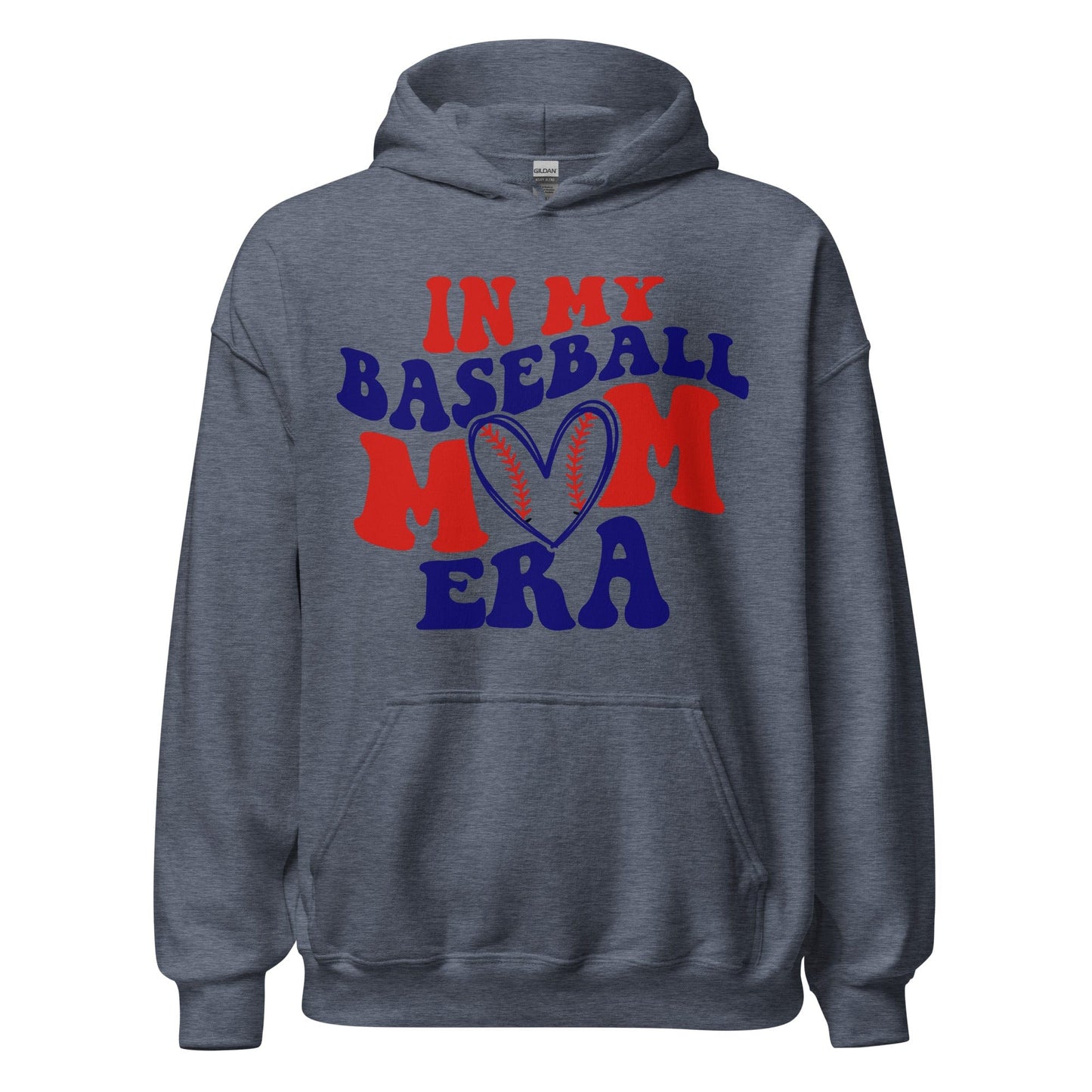 In My Baseball Mom Era Hoodie – Cozy Game Day Essential Heather Sport Dark Navy / S Spirit Gear Collective Hoodie