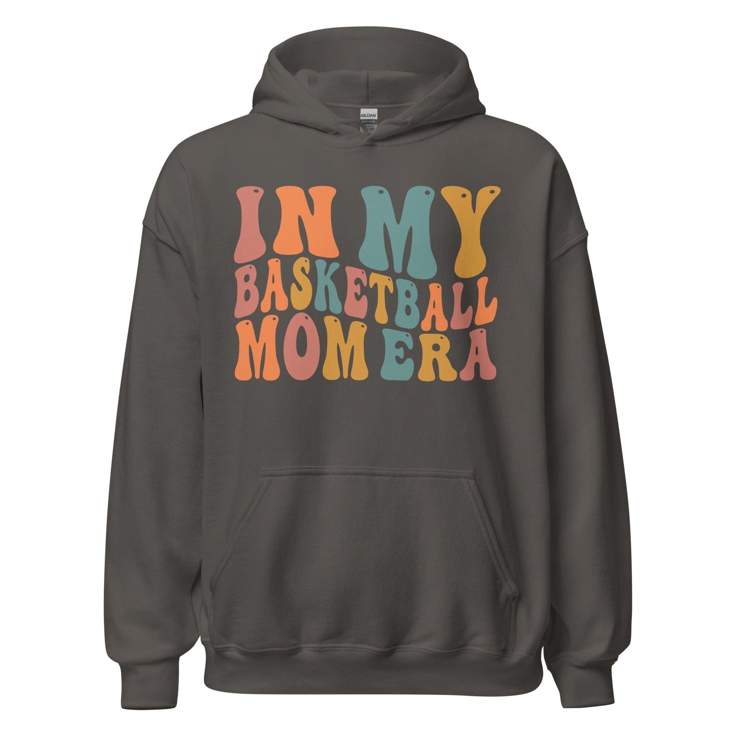 In My Basketball Mom Era Hoodie (Colorful) Charcoal / S Spirit Gear Collective