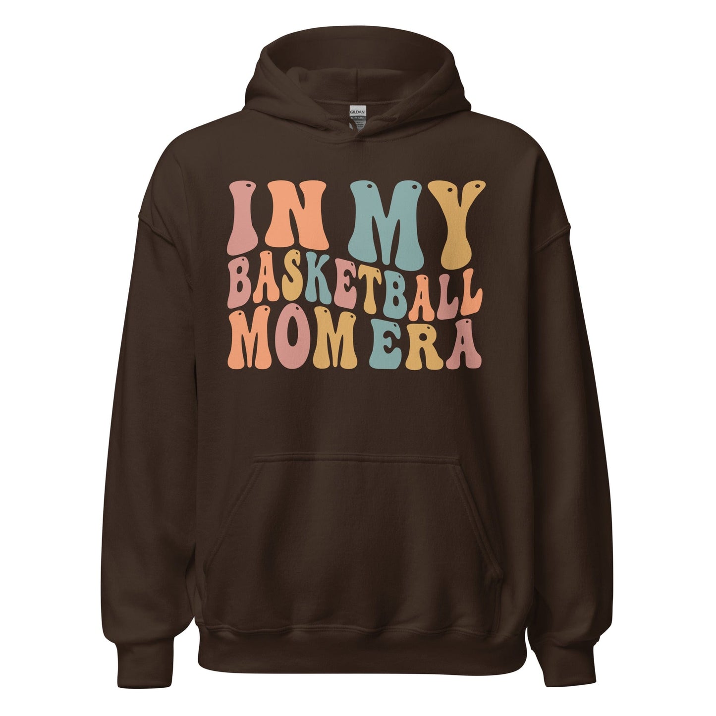 In My Basketball Mom Era Hoodie (Colorful) Dark Chocolate / S Spirit Gear Collective