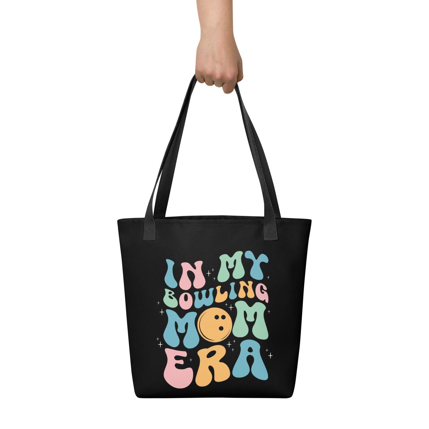 In My Bowling Mom Era – Black Tote Bag Spirit Gear Collective tote bag