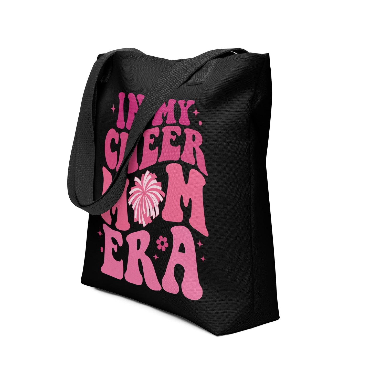 In My Cheer Mom Era – Black Tote Bag Spirit Gear Collective tote bag