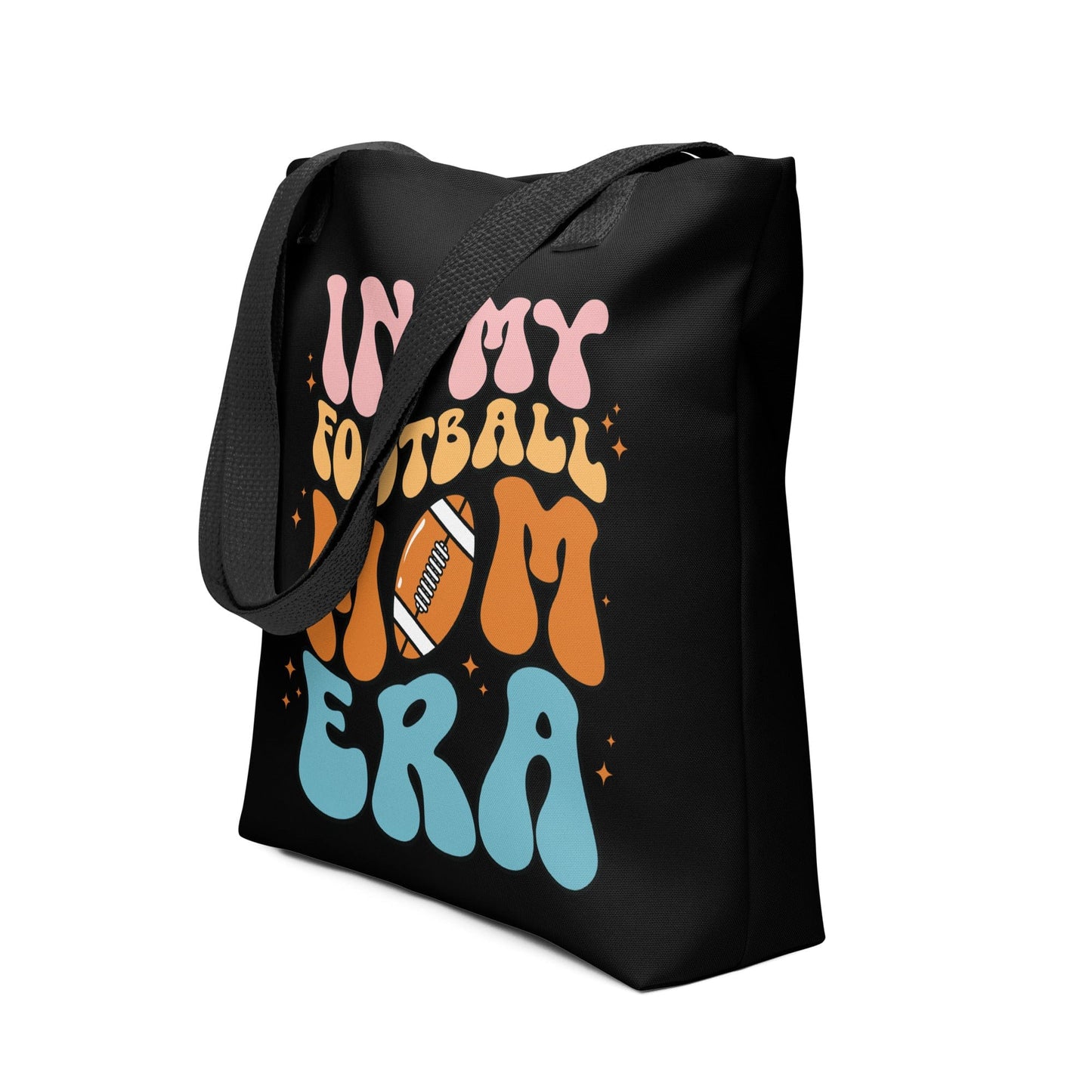In My Football Mom Era – Black Tote Bag Spirit Gear Collective tote bag